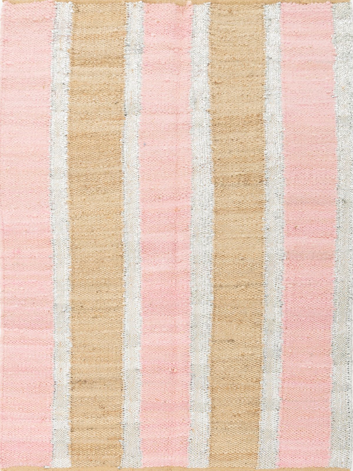 Rosewood Striped Jute Rug jute rug in multicoloured tones
