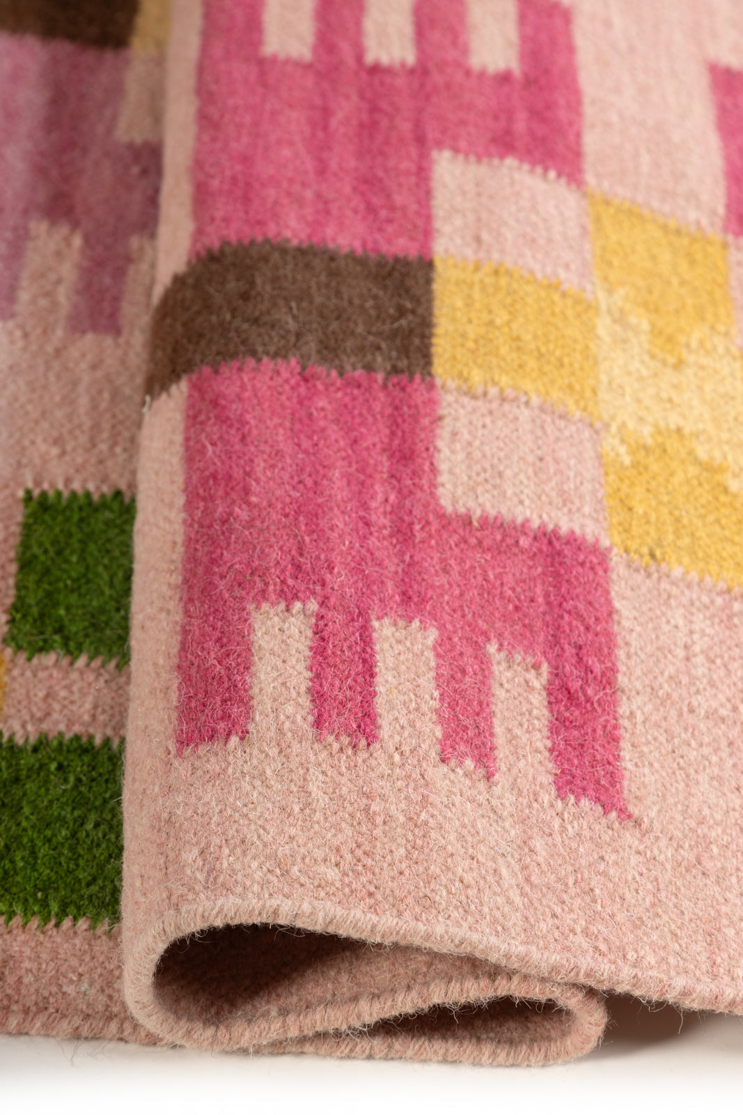 Rosy Prism Wool Rug - additional product view showing the wool rug