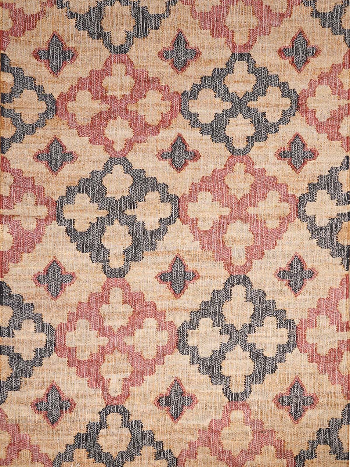 Rouge Reflection Jute Rug jute rug in red tones