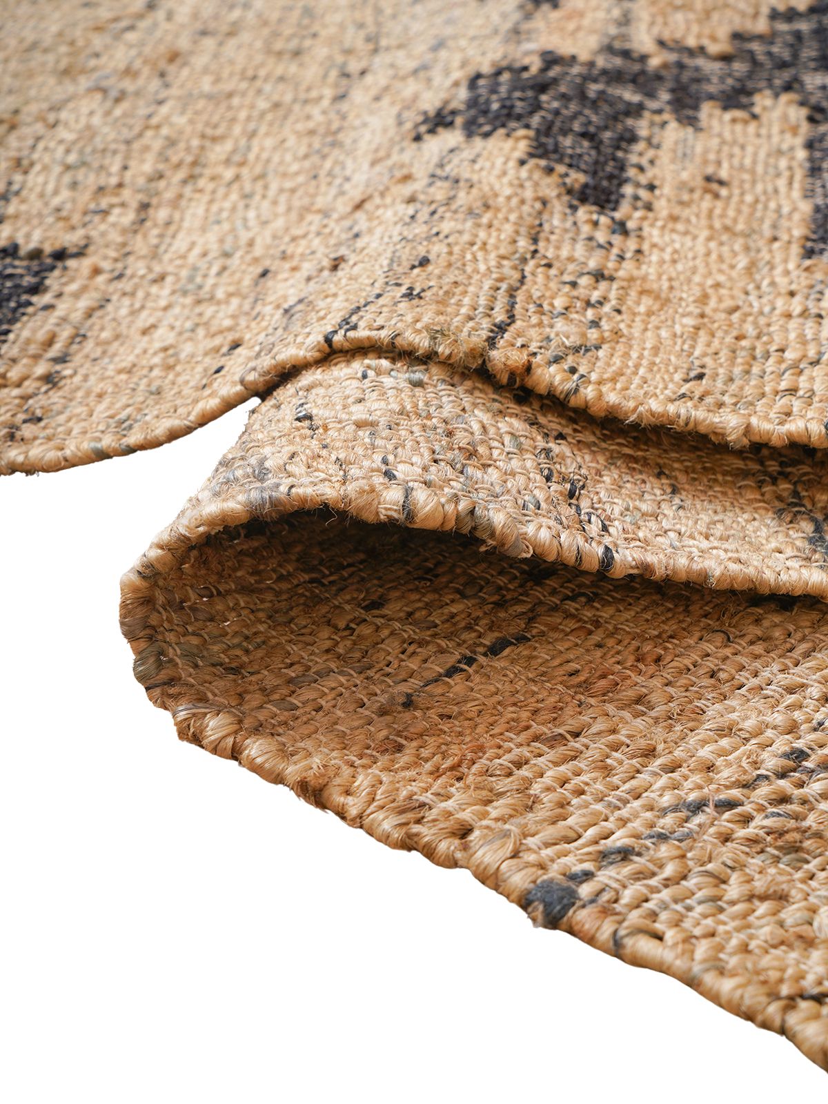 Rustic Echoes Kilim Weave Rug - texture detail showing jute surface