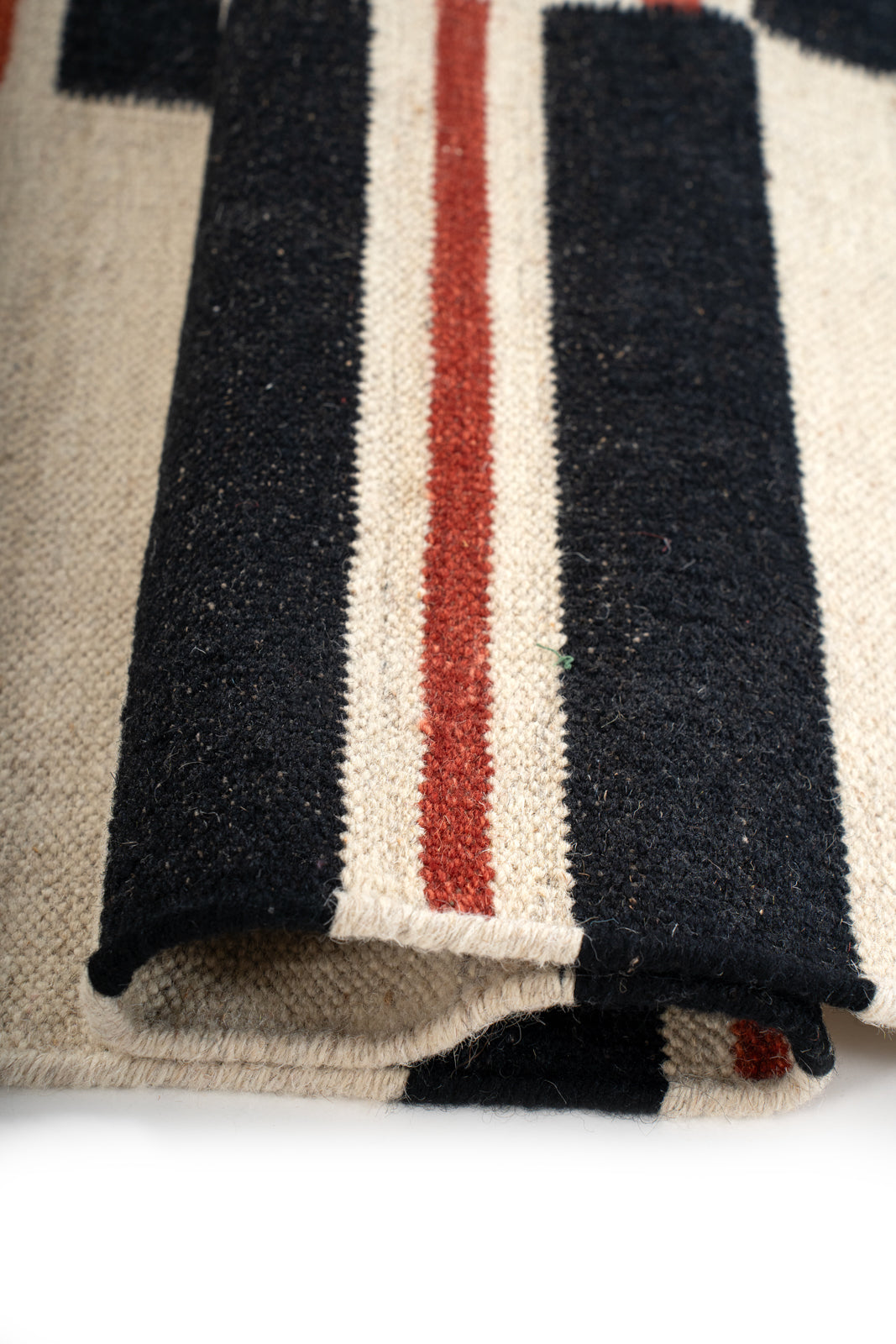 Rustic Ember Weave Rug - texture detail showing wool surface