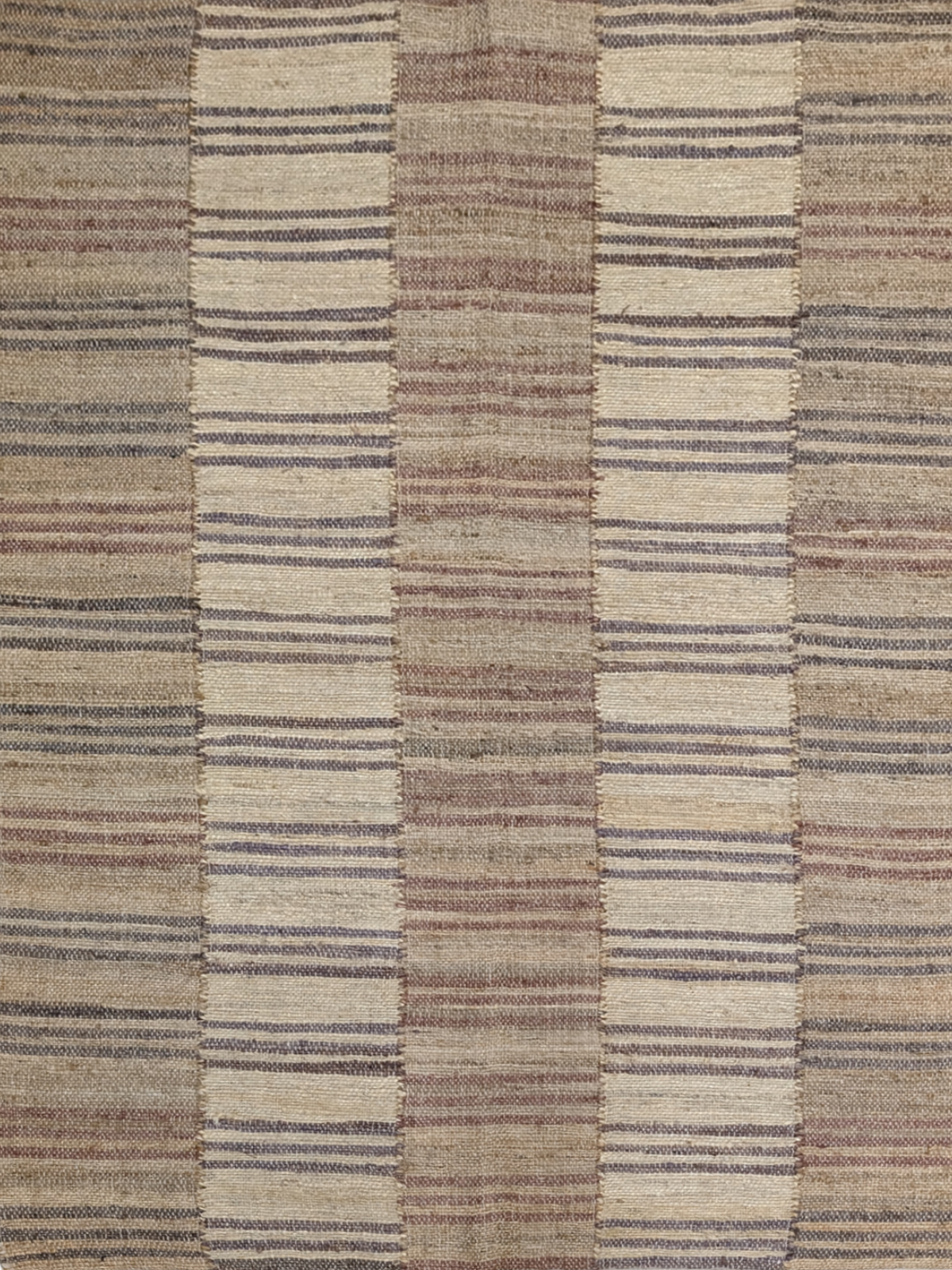 Rustic Stride Flatweave Rug cotton rug in brown tones