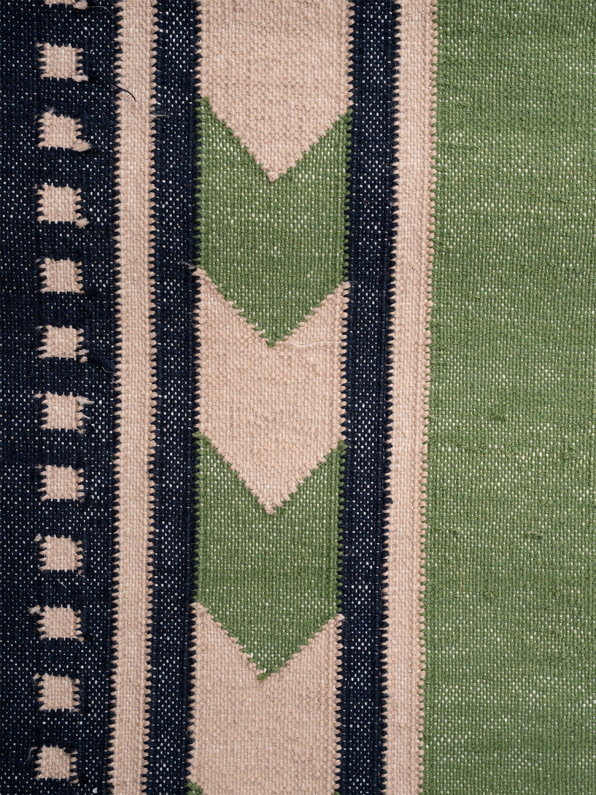 Sage Moor Runner - cotton runner laid in a hallway view