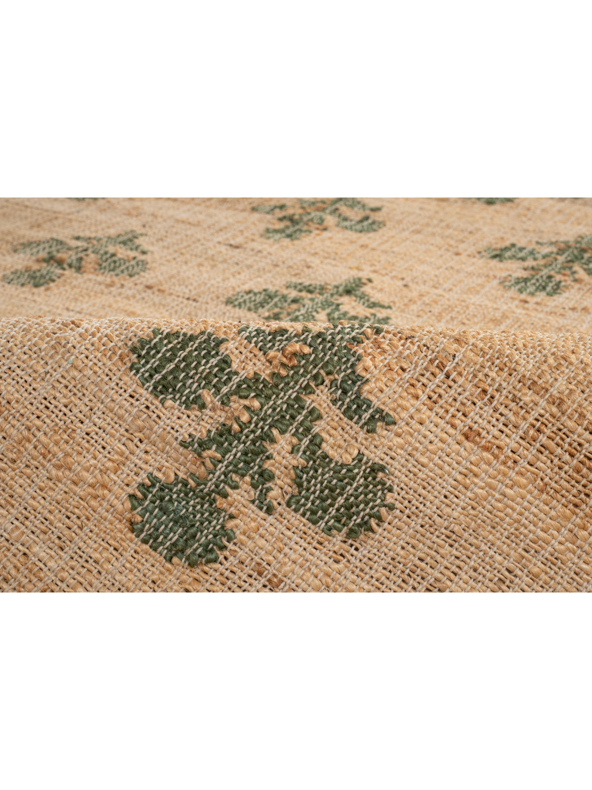 Sage Mughal Blossom Rug - additional product view showing the wool rug