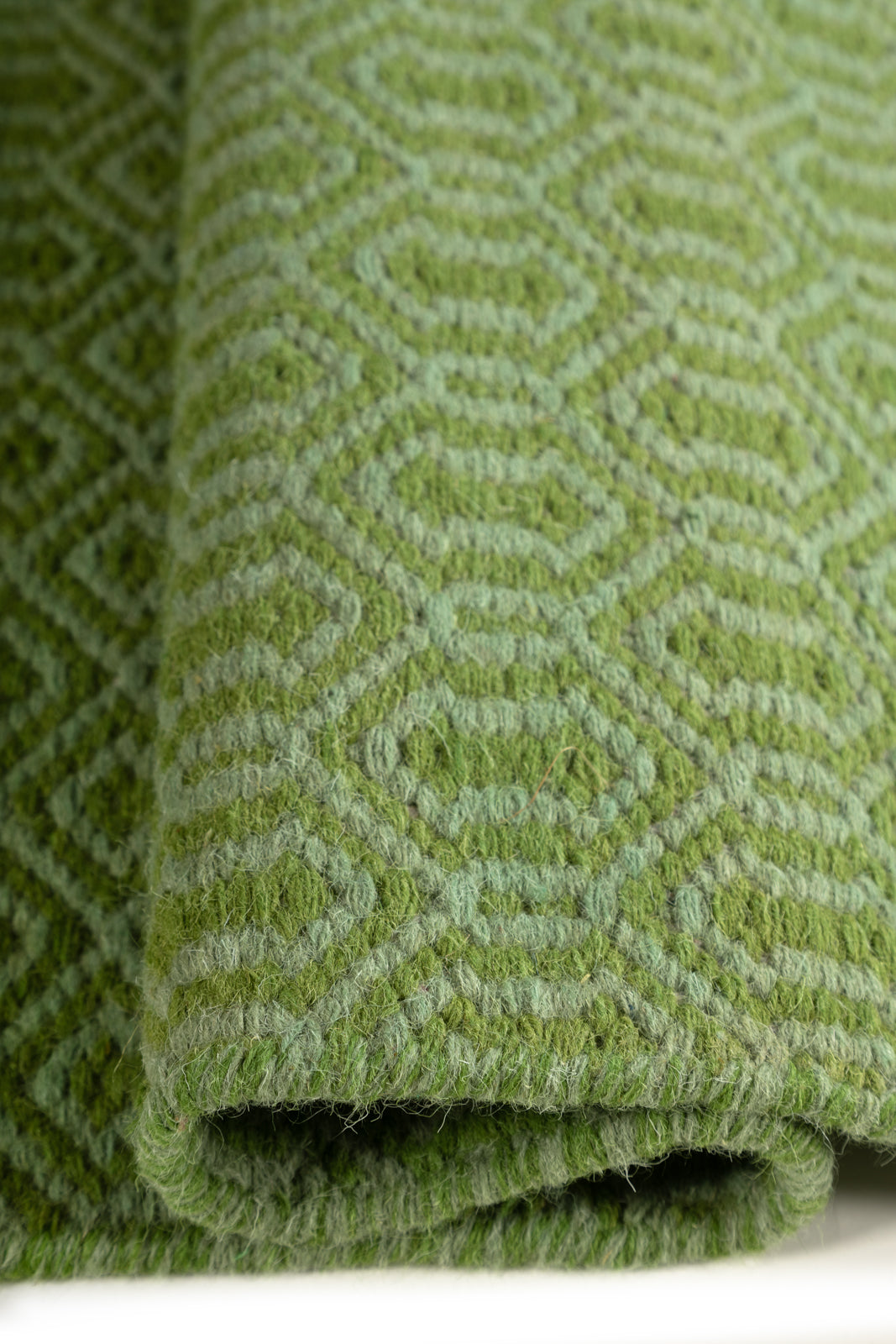 Sagefield Flatweave - texture detail showing wool surface