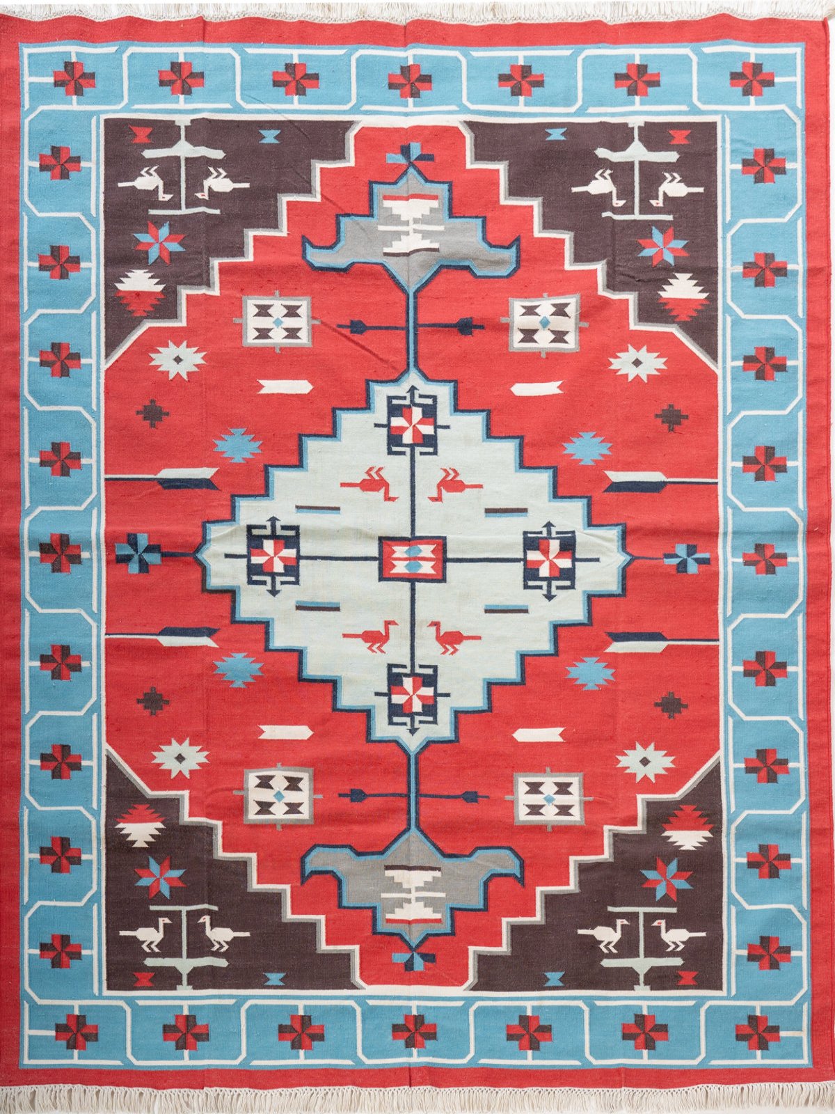 Sands of Time Cotton Flatweave Rug cotton rug in neutral tones