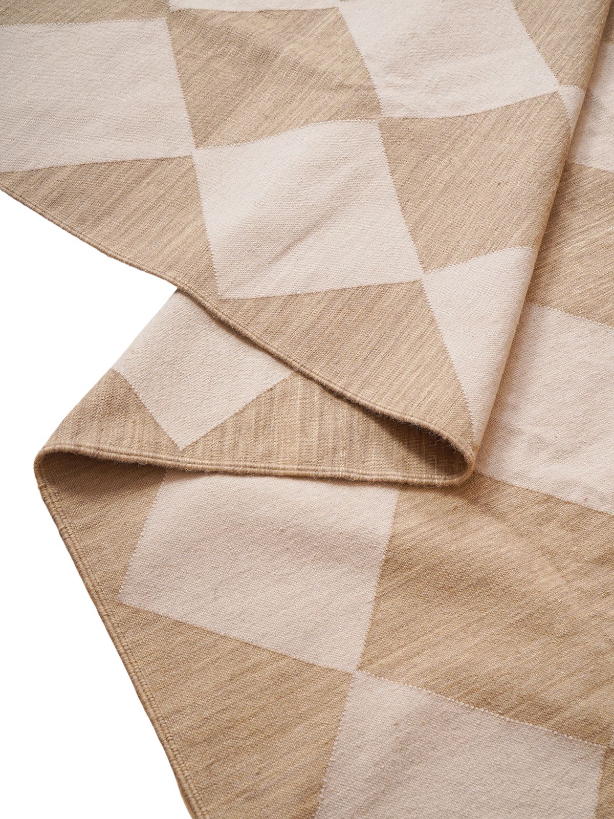Sandstone Serenade Flatweave Rug - texture detail showing cotton surface