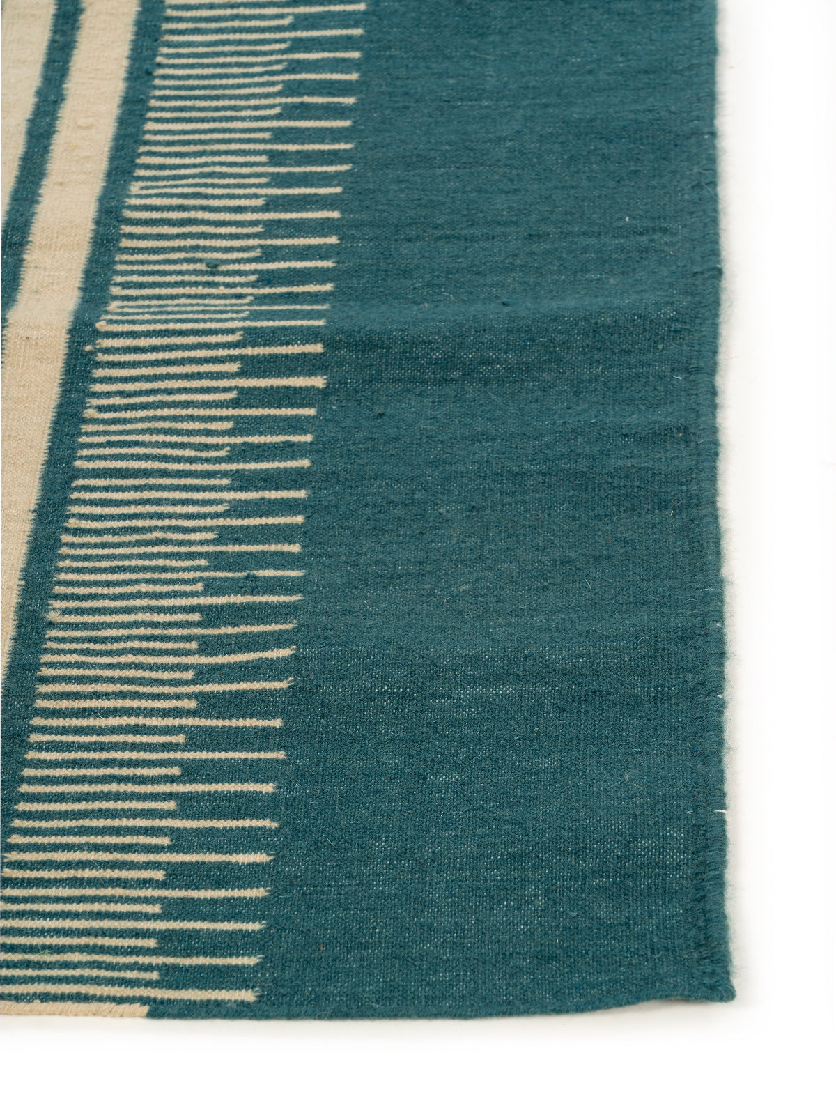 Scandi Colour-Block Runner - wool runner laid in a hallway view
