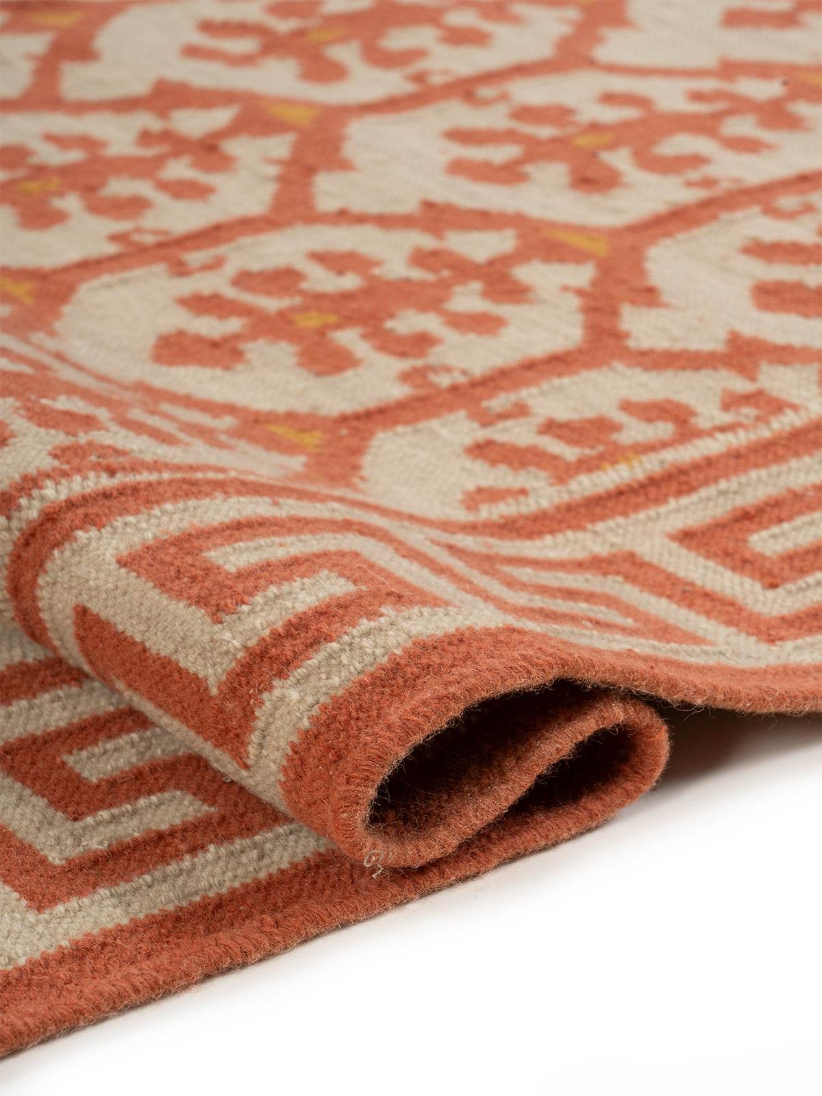 Scarlet Greek Vine Legacy - additional product view showing the wool rug