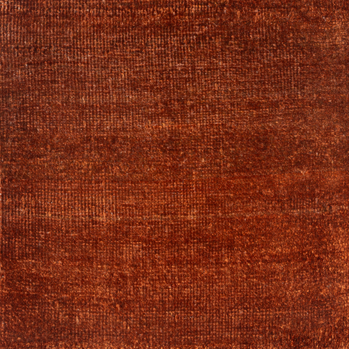 Serica : Toasted copper raw silk rug in red tones