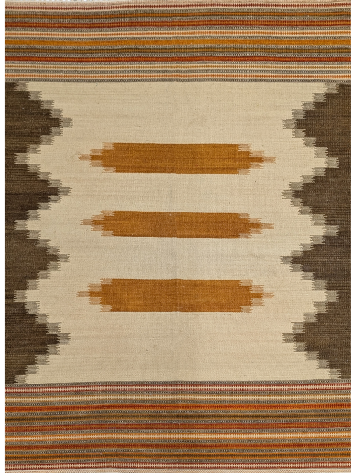 Sierra Sunset cotton rug in red tones