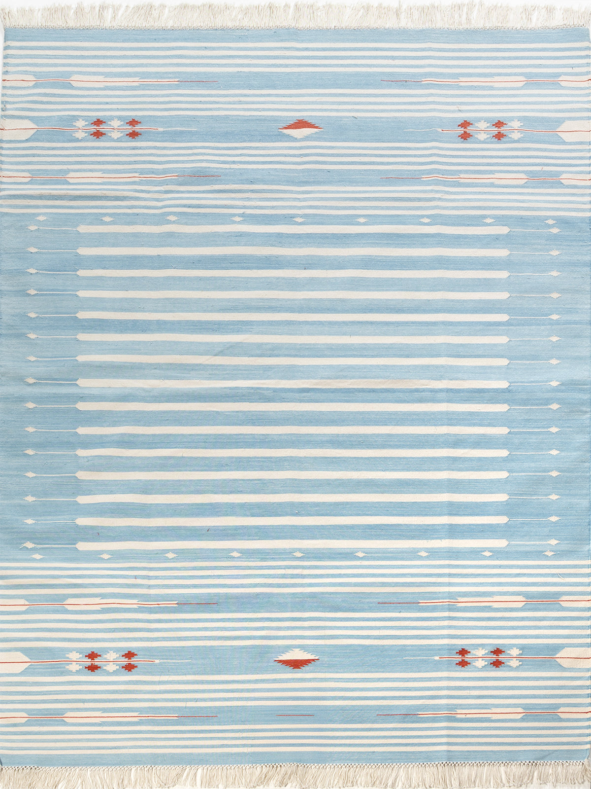 Sky Drift Rug cotton rug in blue tones