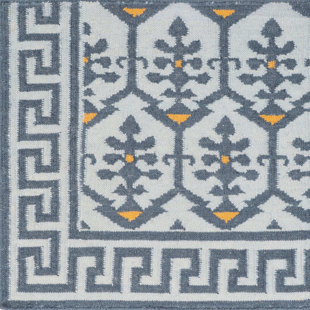 Sky Greek Vine Legacy wool rug in blue tones