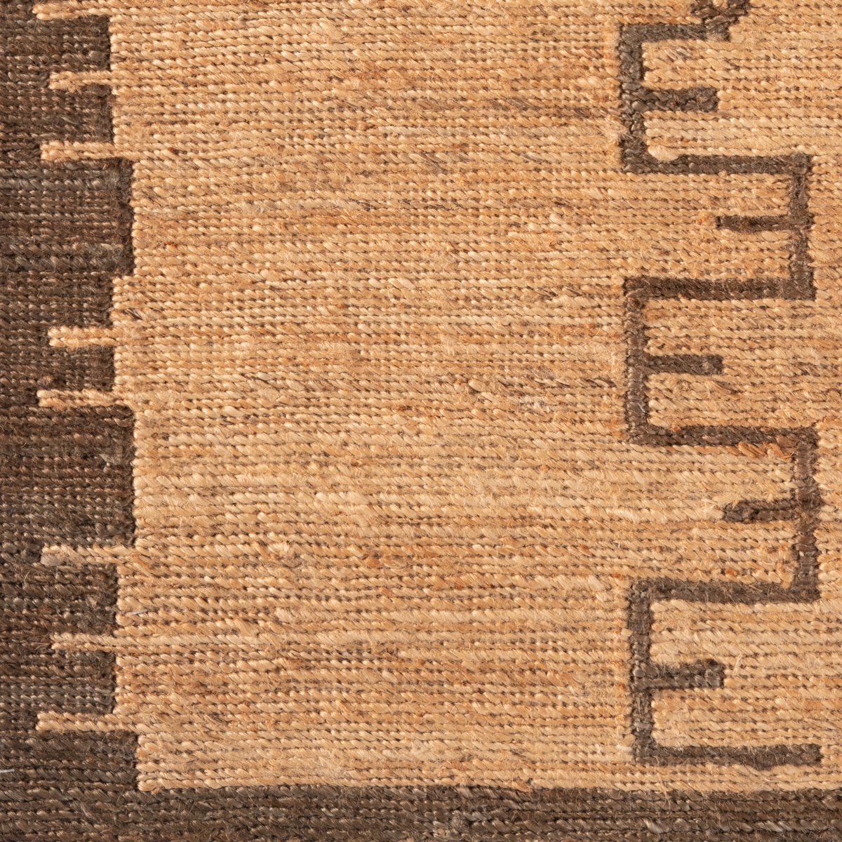 Soumak Soul : Ancient Emblem close-up showing the jute weave and traditional motif