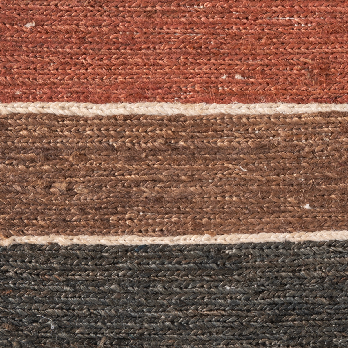 Soumak Soul : Tribal Pulse close-up showing the jute weave and traditional motif