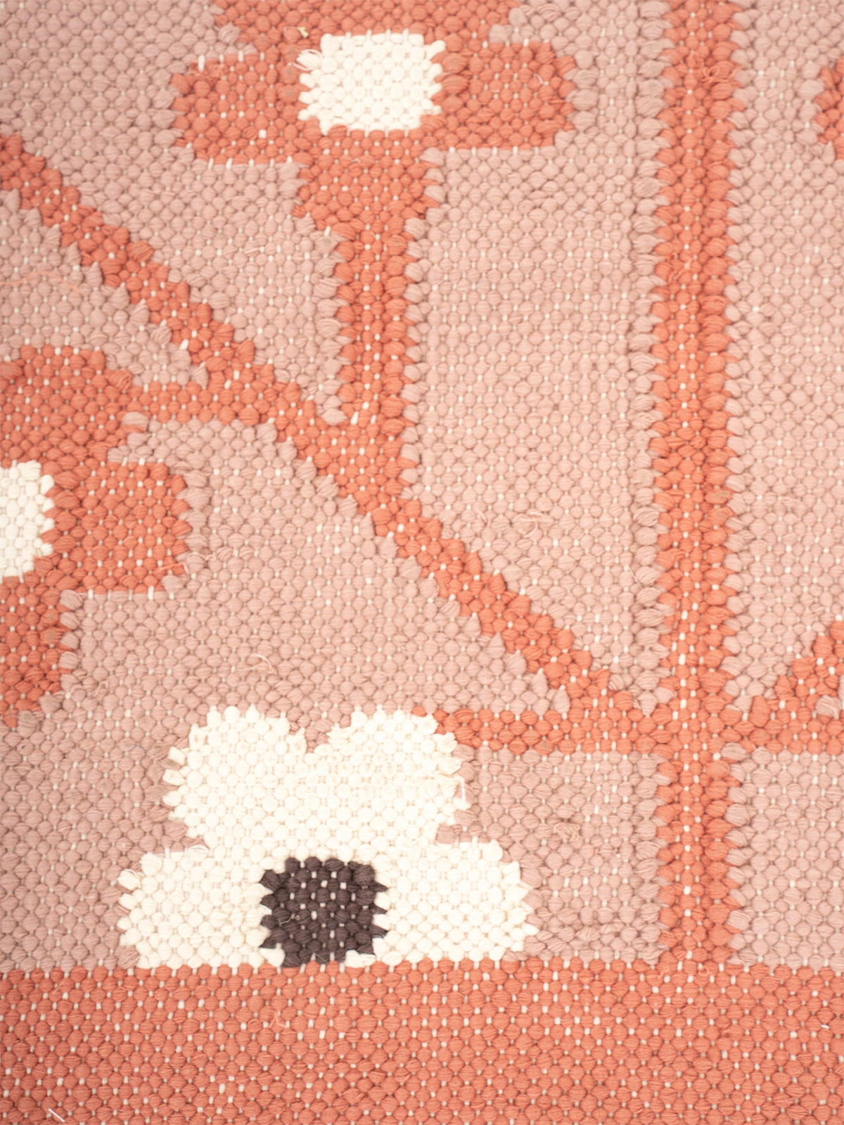 Spring Petals Handwoven Wool Rug - additional product view showing the wool rug