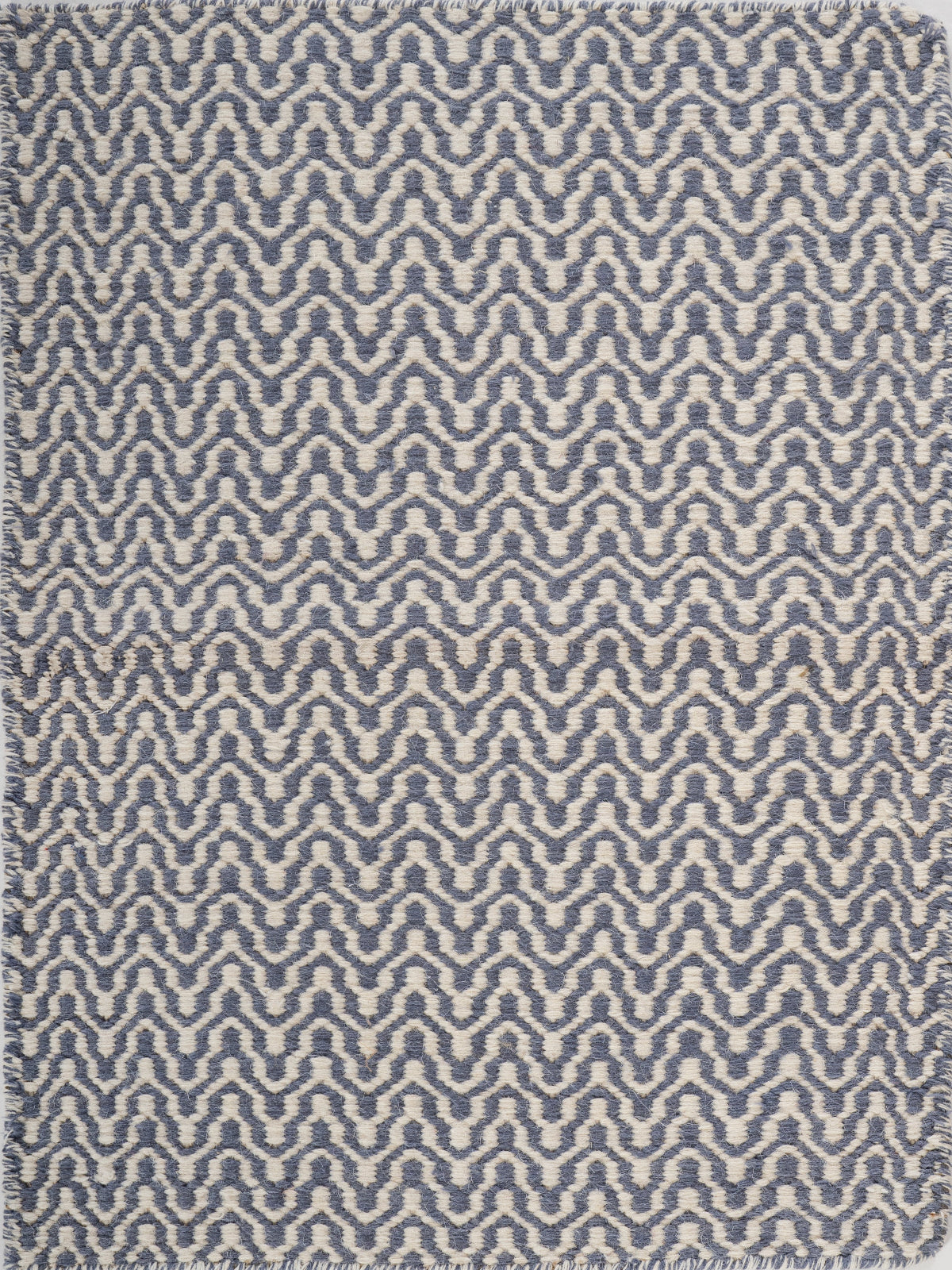 Stormy Echo Rug wool rug in grey tones