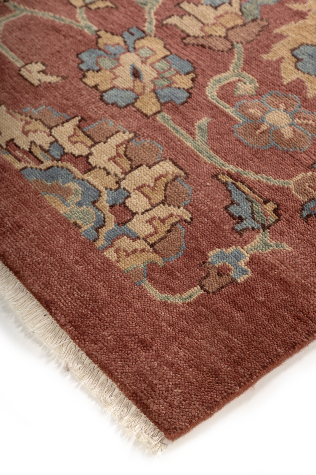 Sultan's Grace Rug close-up showing the wool weave and traditional motif