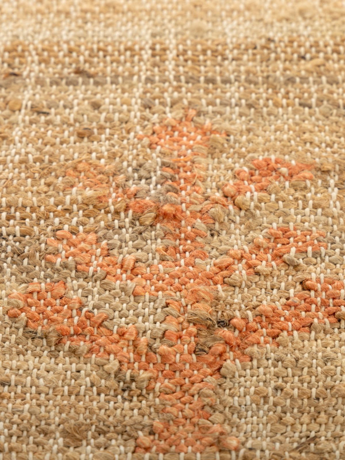 Sunset Foliage Jute Rug - additional product view showing the jute rug