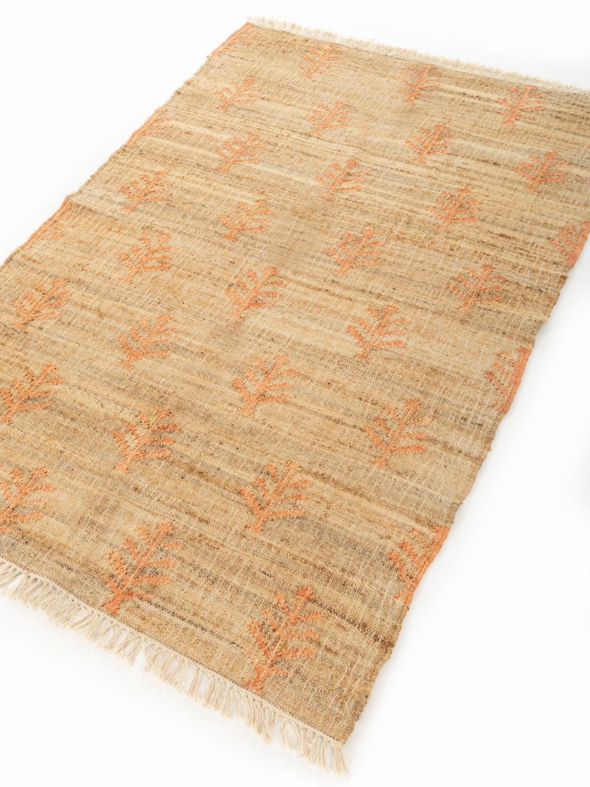 Sunset Foliage Jute Rug - additional product view showing the jute rug