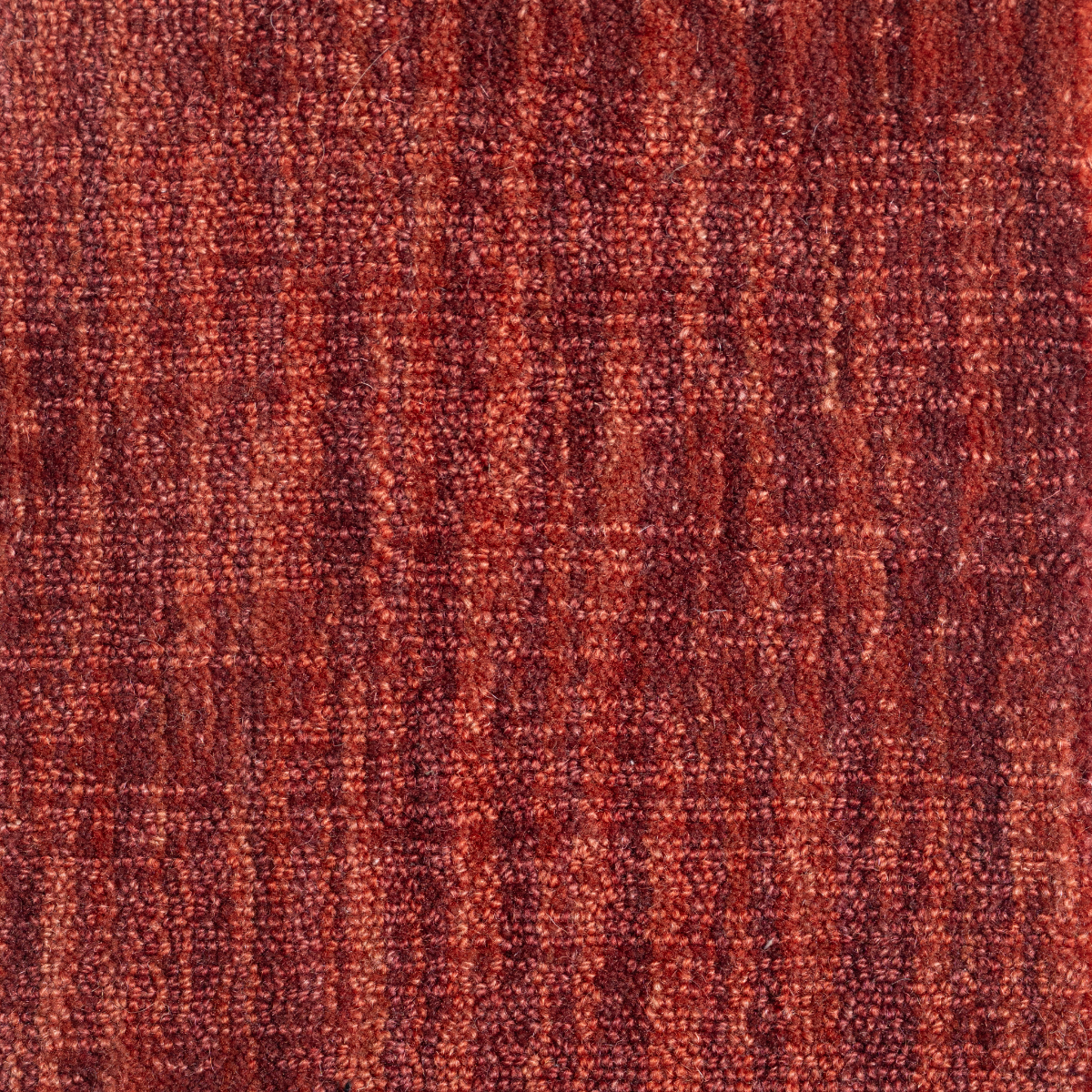 Tactile Edit : Deep Crimson wool rug in red tones