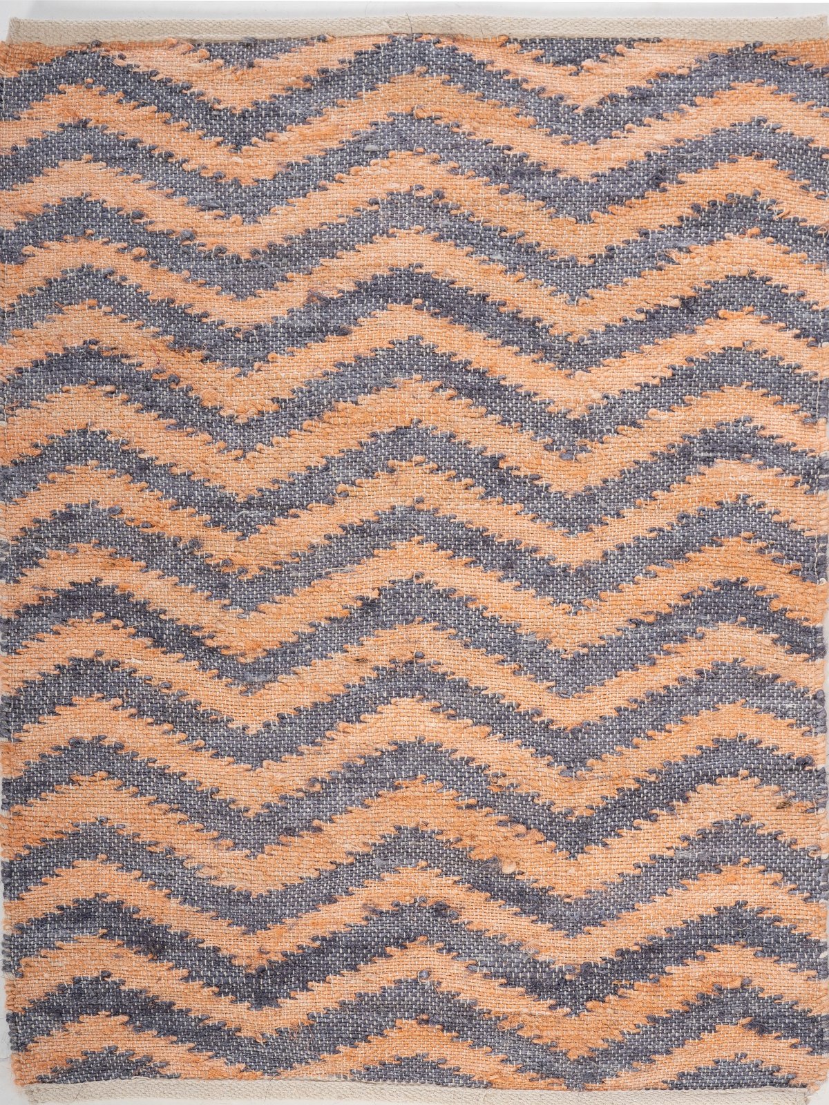 Tangerine Twilight Chevron Rug wool rug in orange tones