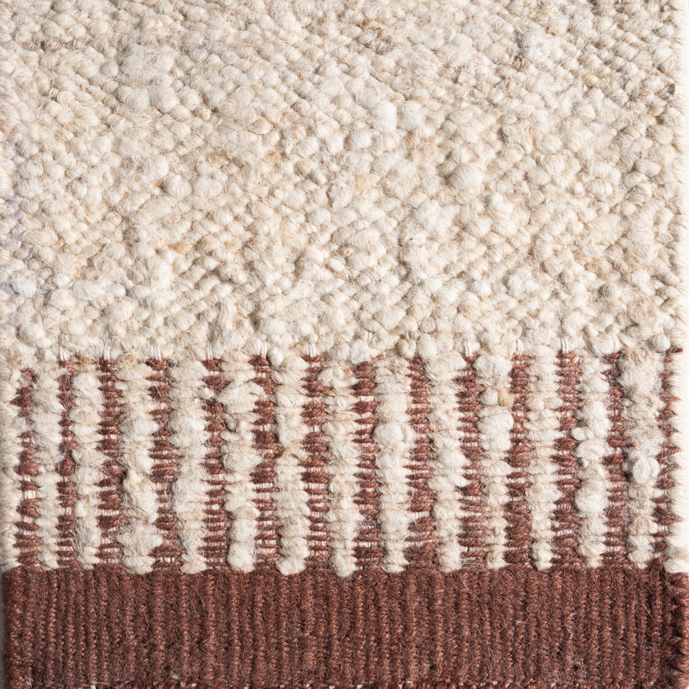 Terra Border : Canyon Anchor | Handcarded Wool & Jute Rug - Aarohana Home