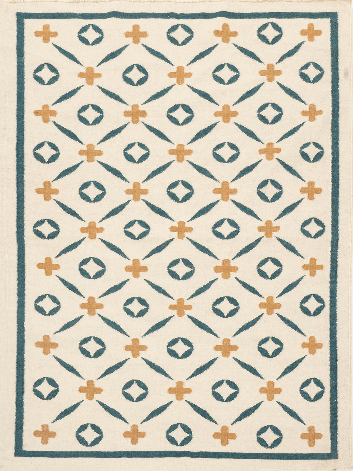 Terrana Wool Rug-Beige wool rug in neutral tones