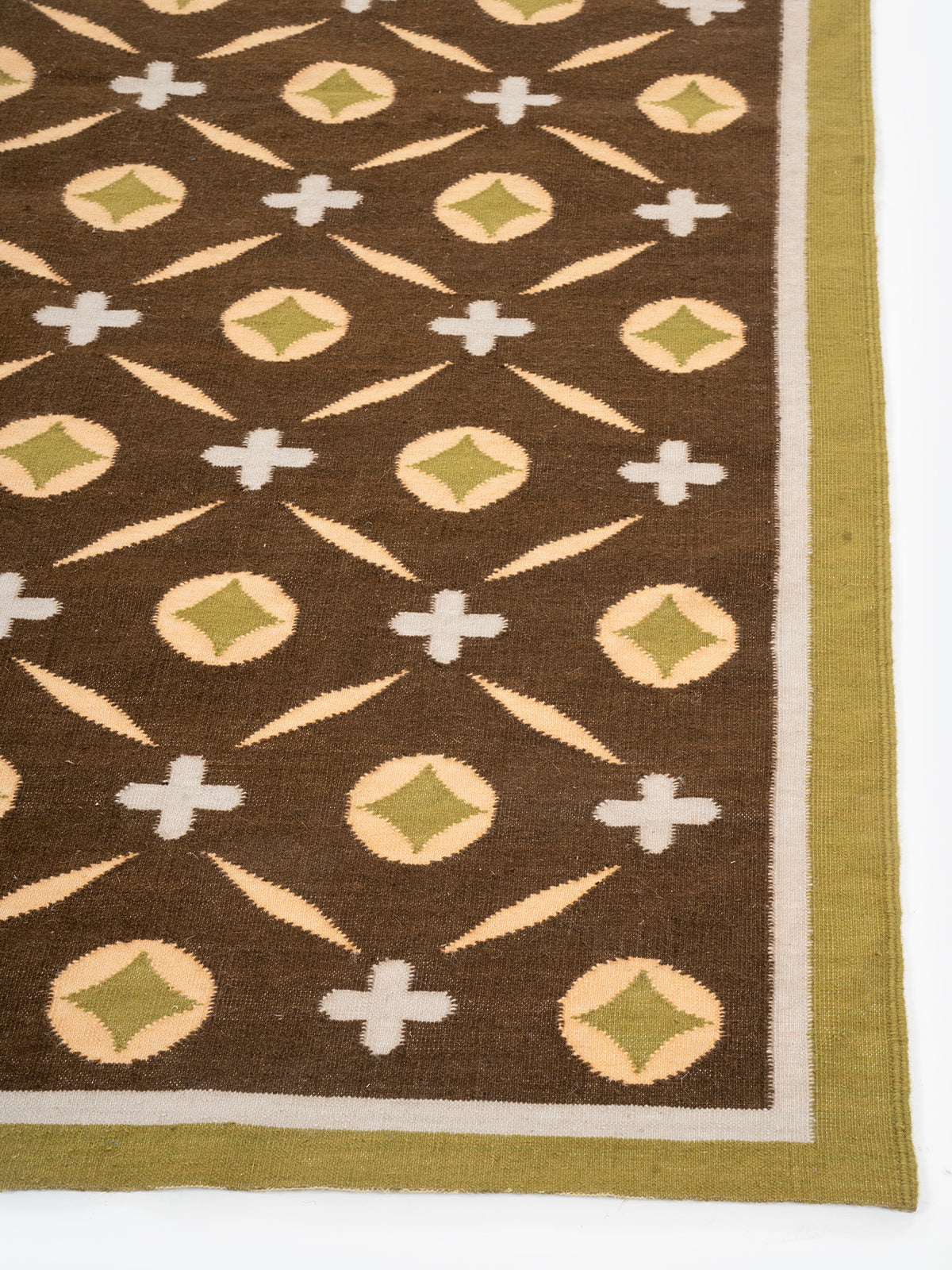 Terrana Wool Rug-Brown - additional product view showing the wool rug
