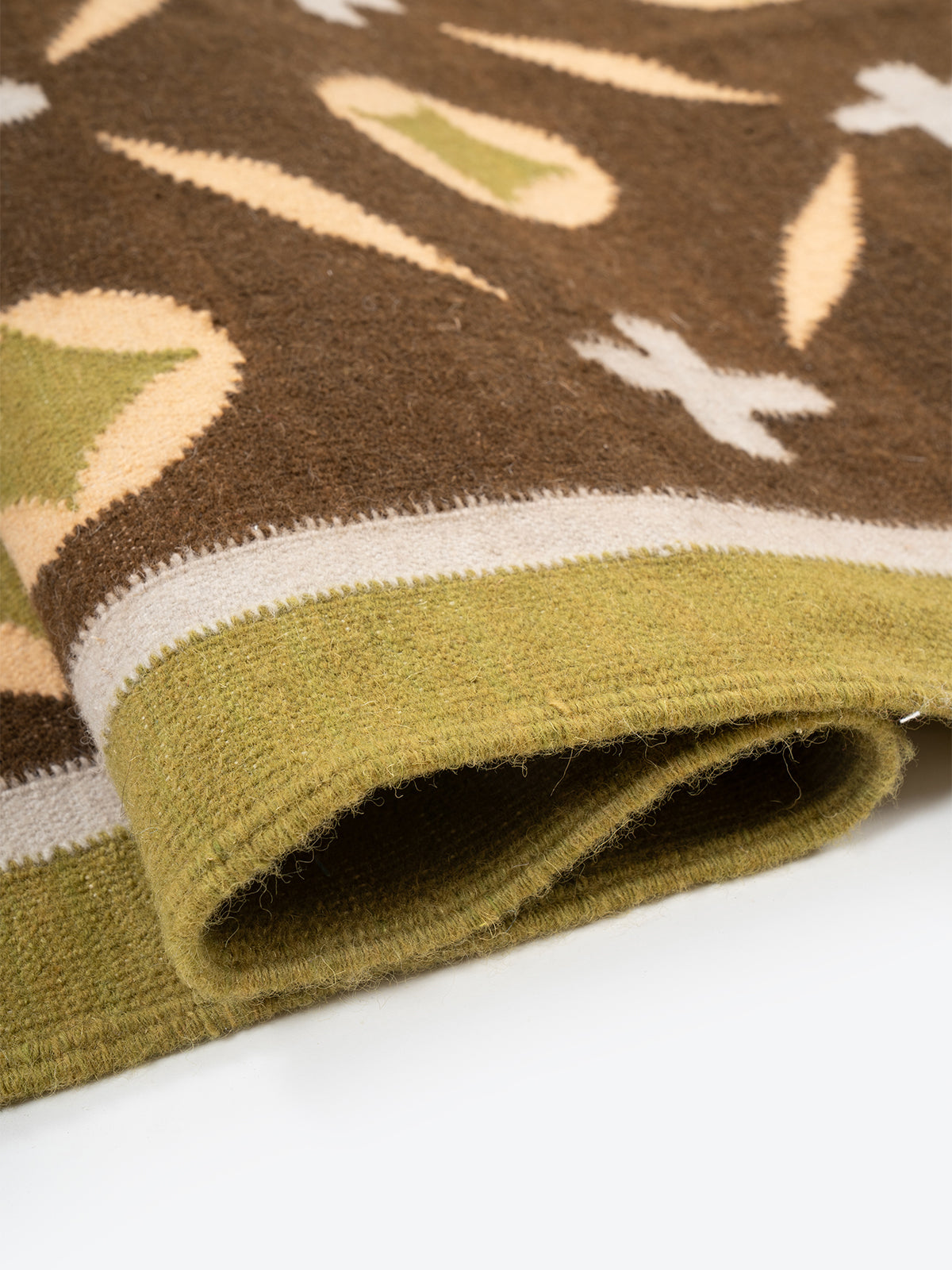 Terrana Wool Rug-Brown - additional product view showing the wool rug