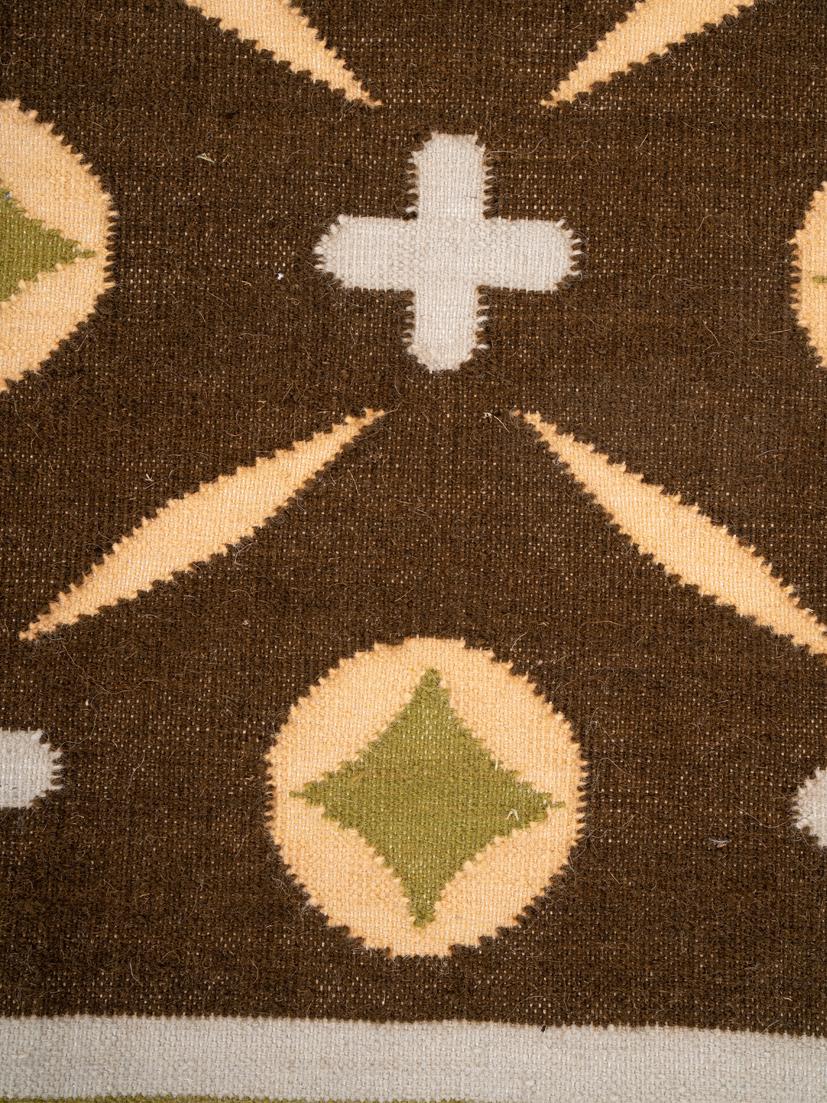 Terrana Wool Rug-Brown - additional product view showing the wool rug