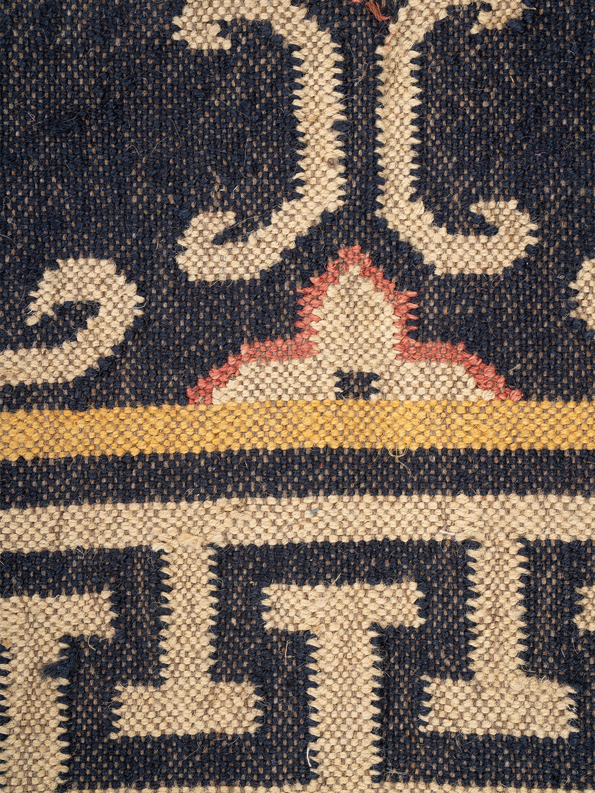 The Aegean Key Rug - additional product view showing the wool rug