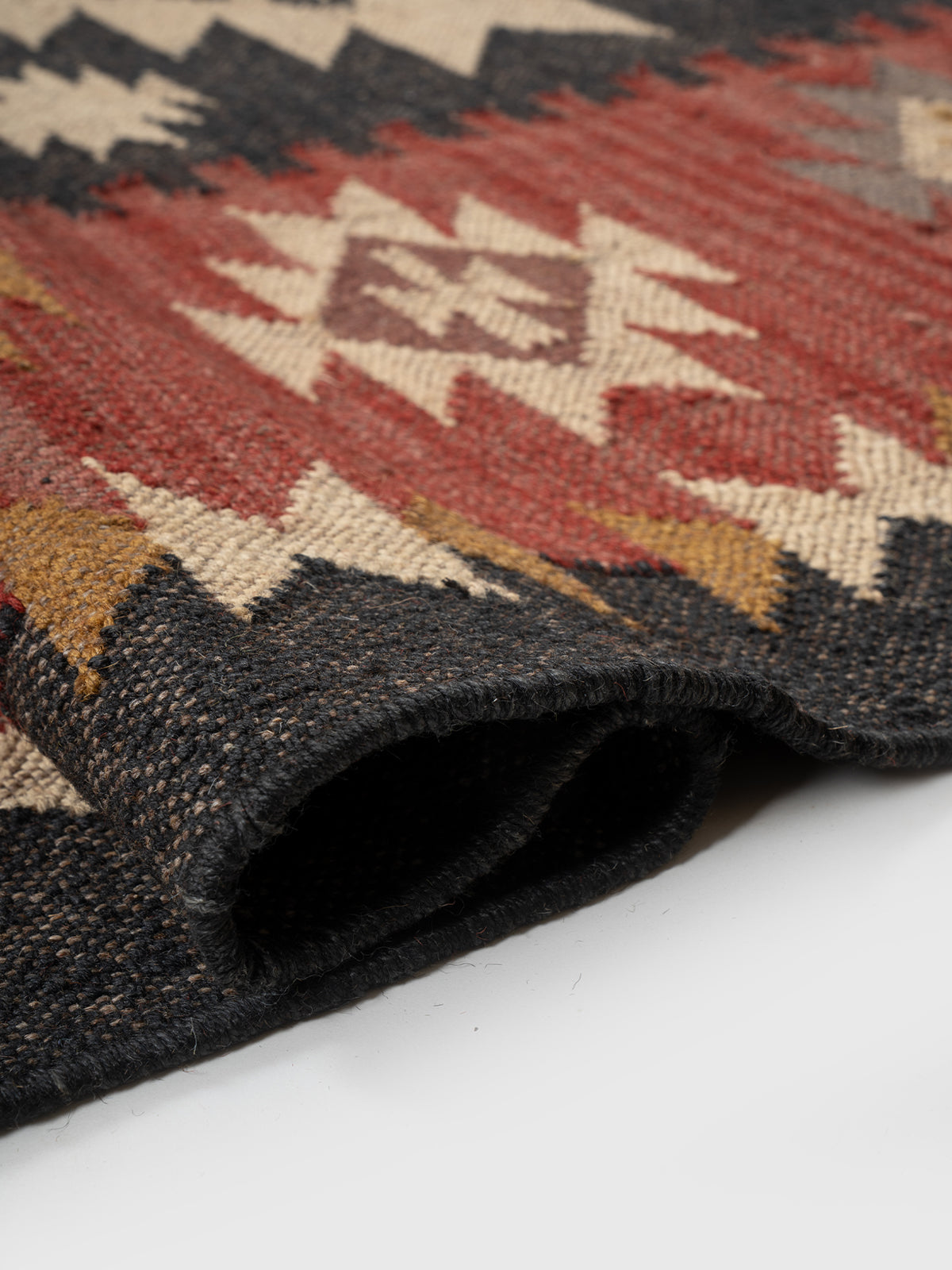 The Ancestral Glyph Rug - additional product view showing the wool rug