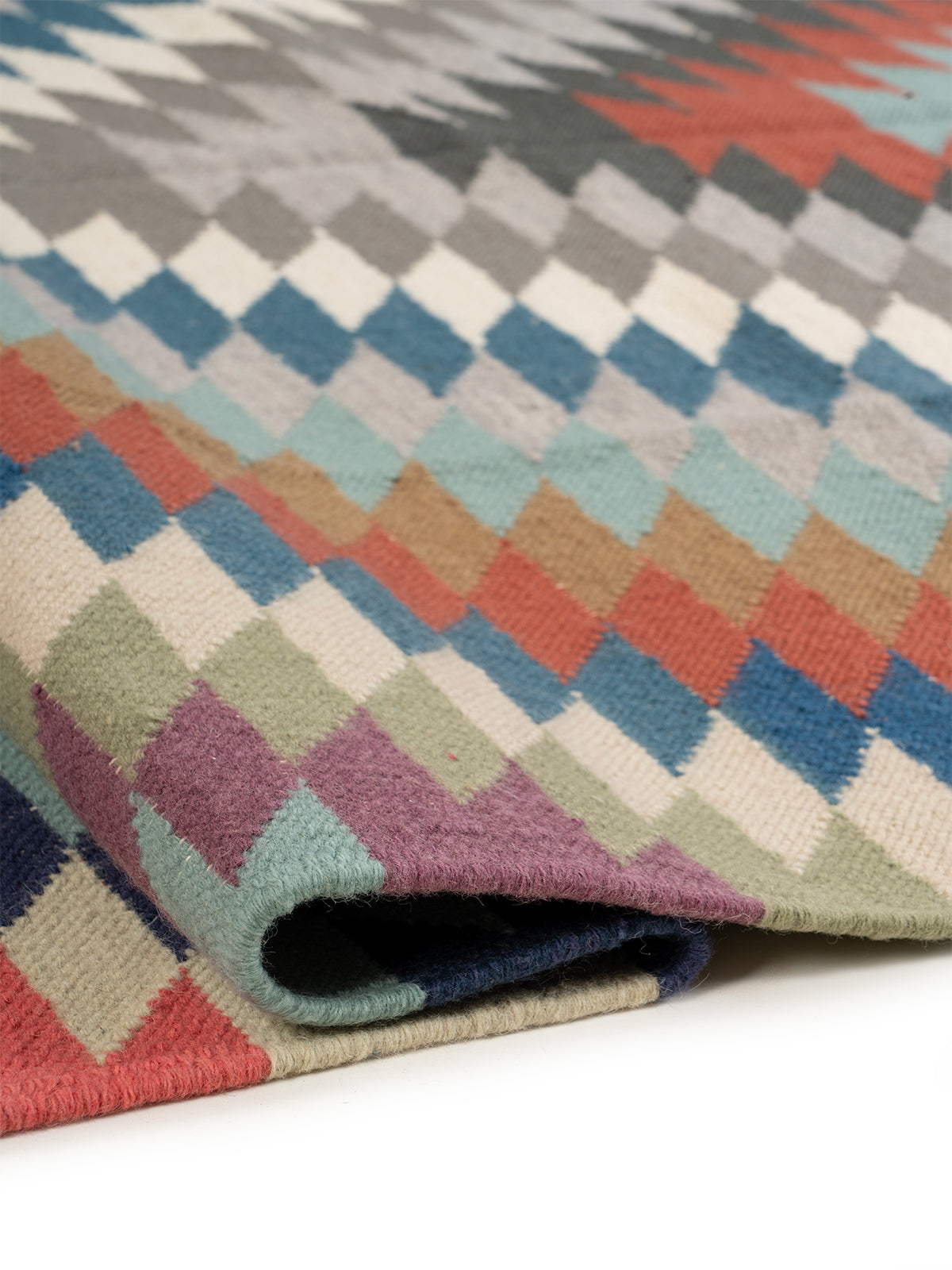 The Aurora Chevron Rug - additional product view showing the wool rug