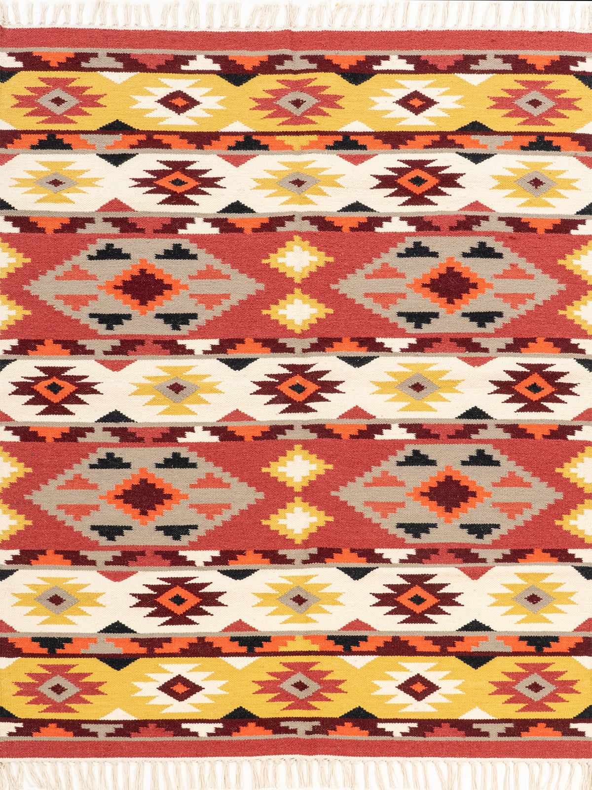 The Canyon Sunset Rug wool rug in red tones