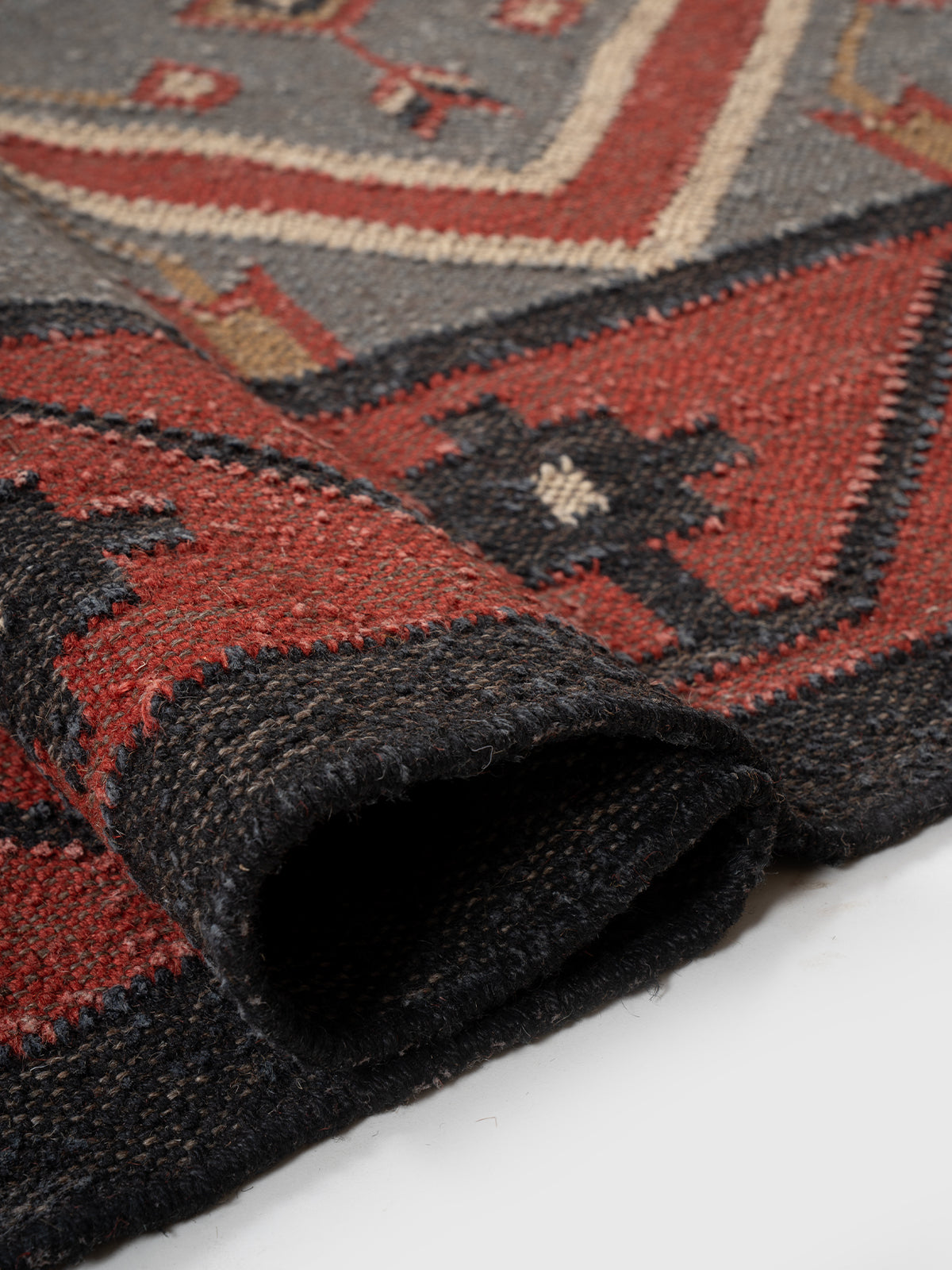 The Diamond Matrix Rug - additional product view showing the wool rug
