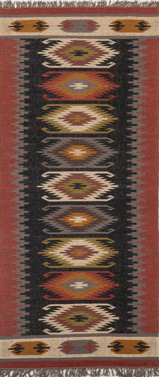 The Ember Diamond Runner in wool
