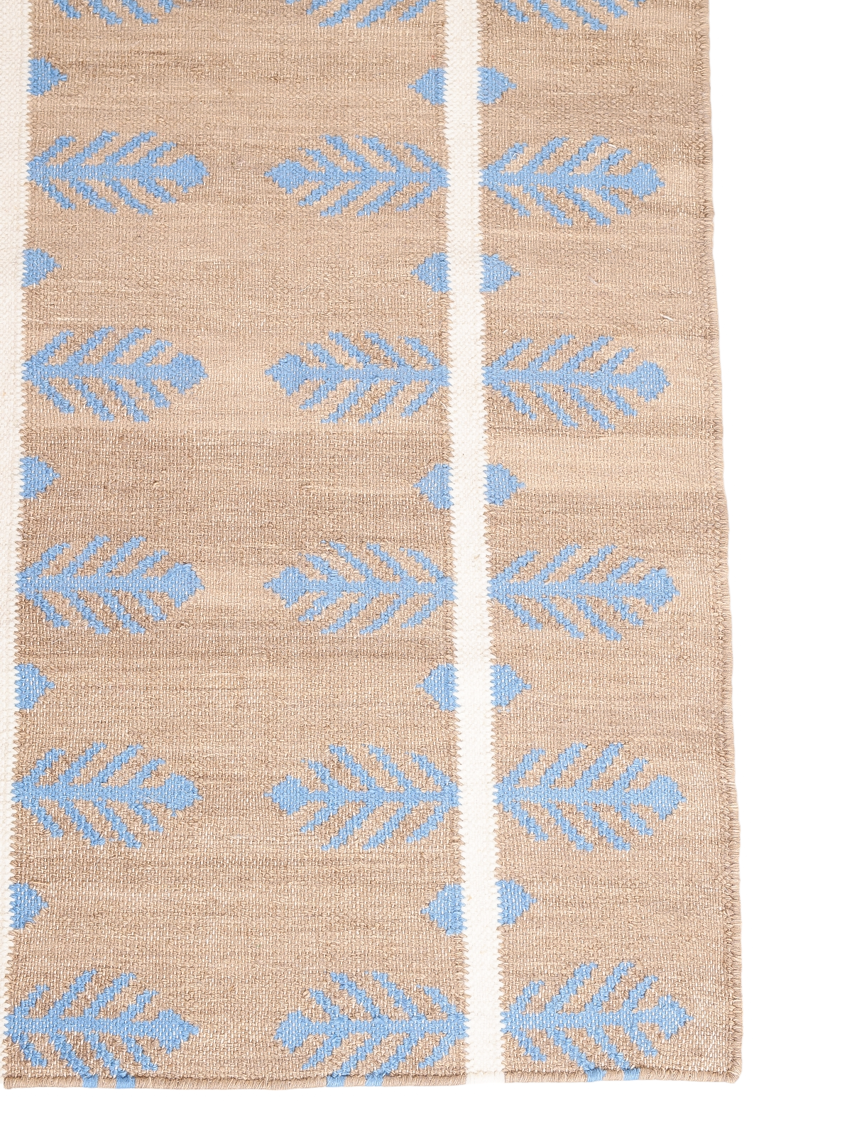 The Ethereal Ferns Rug wool rug styled in a living room interior