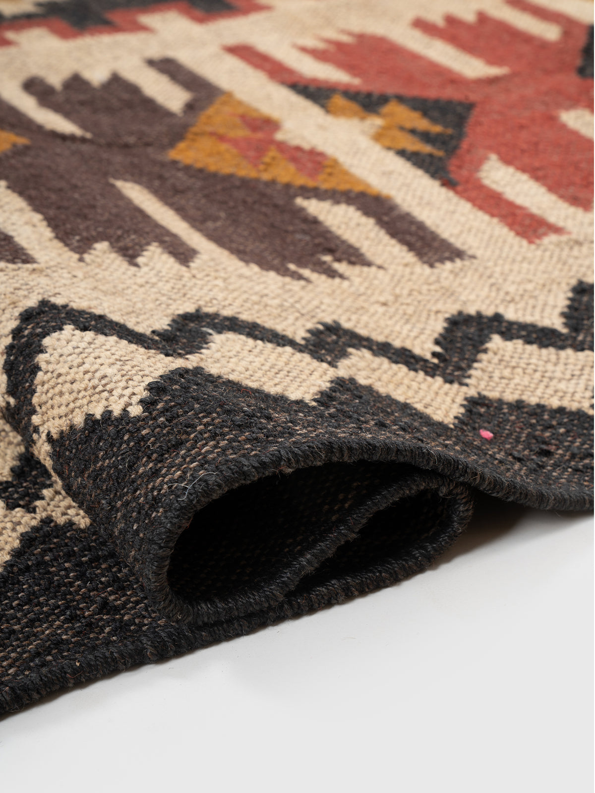 The Iron Grid Rug - additional product view showing the wool rug