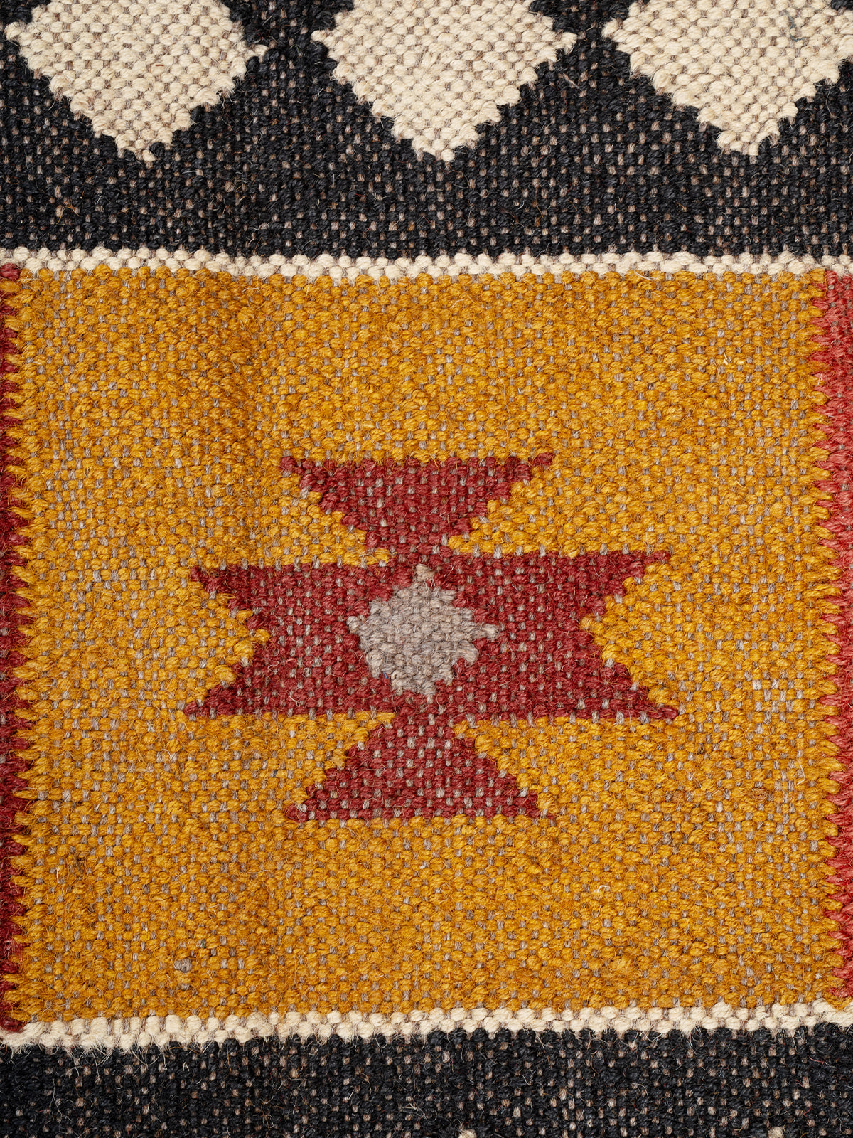 The Iron Grid Rug - additional product view showing the wool rug