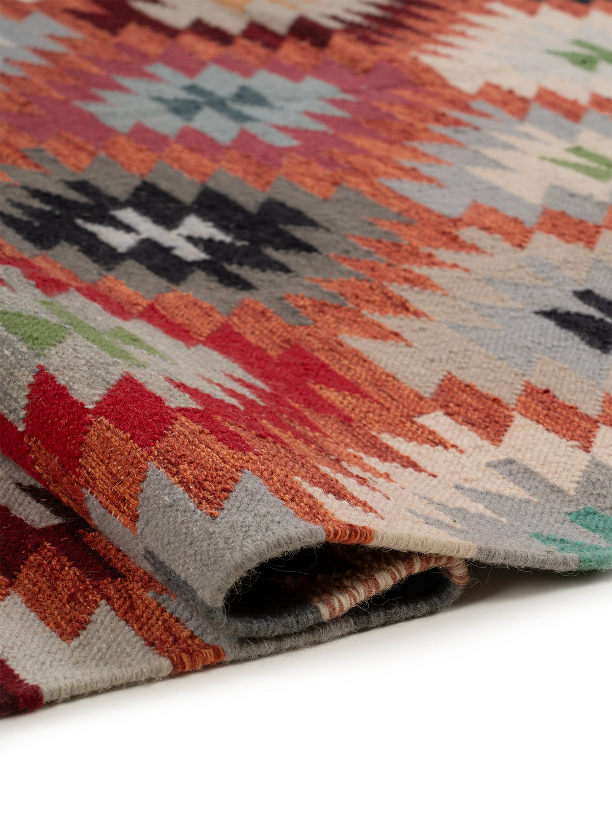 The Kaleidoscope Rug - additional product view showing the wool rug