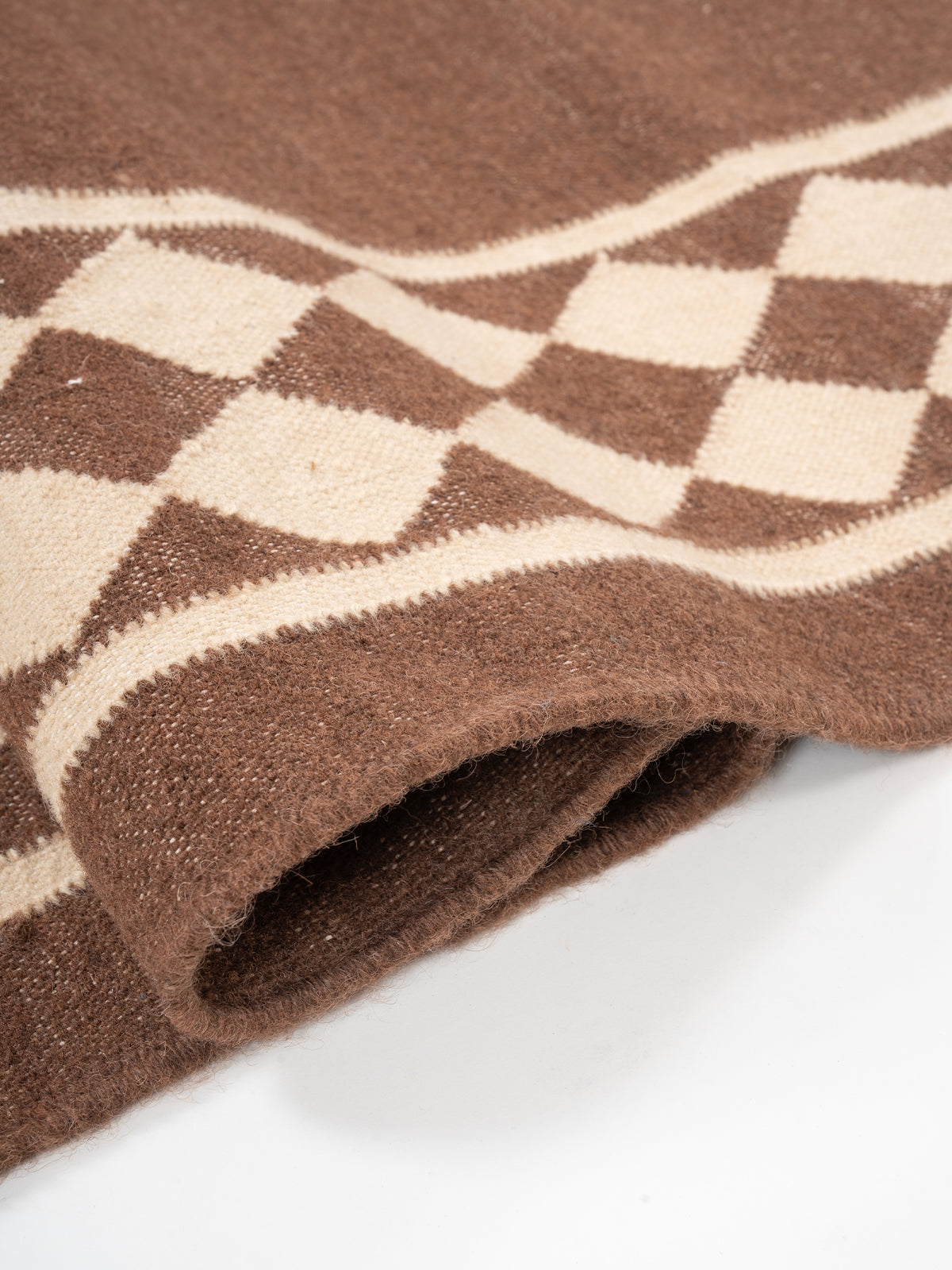 The Lattice Lane Runner - cotton runner laid in a hallway view