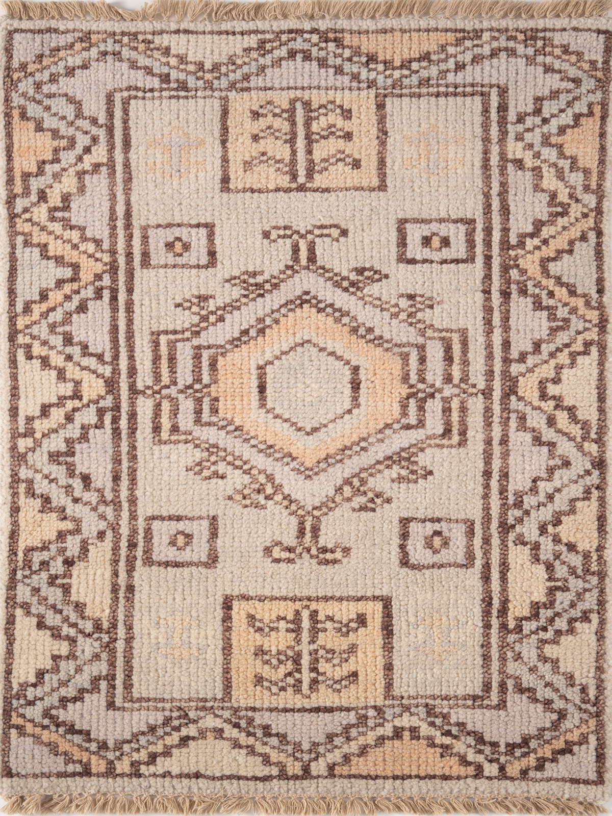 The Mesa Totem nz wool rug in multicoloured tones