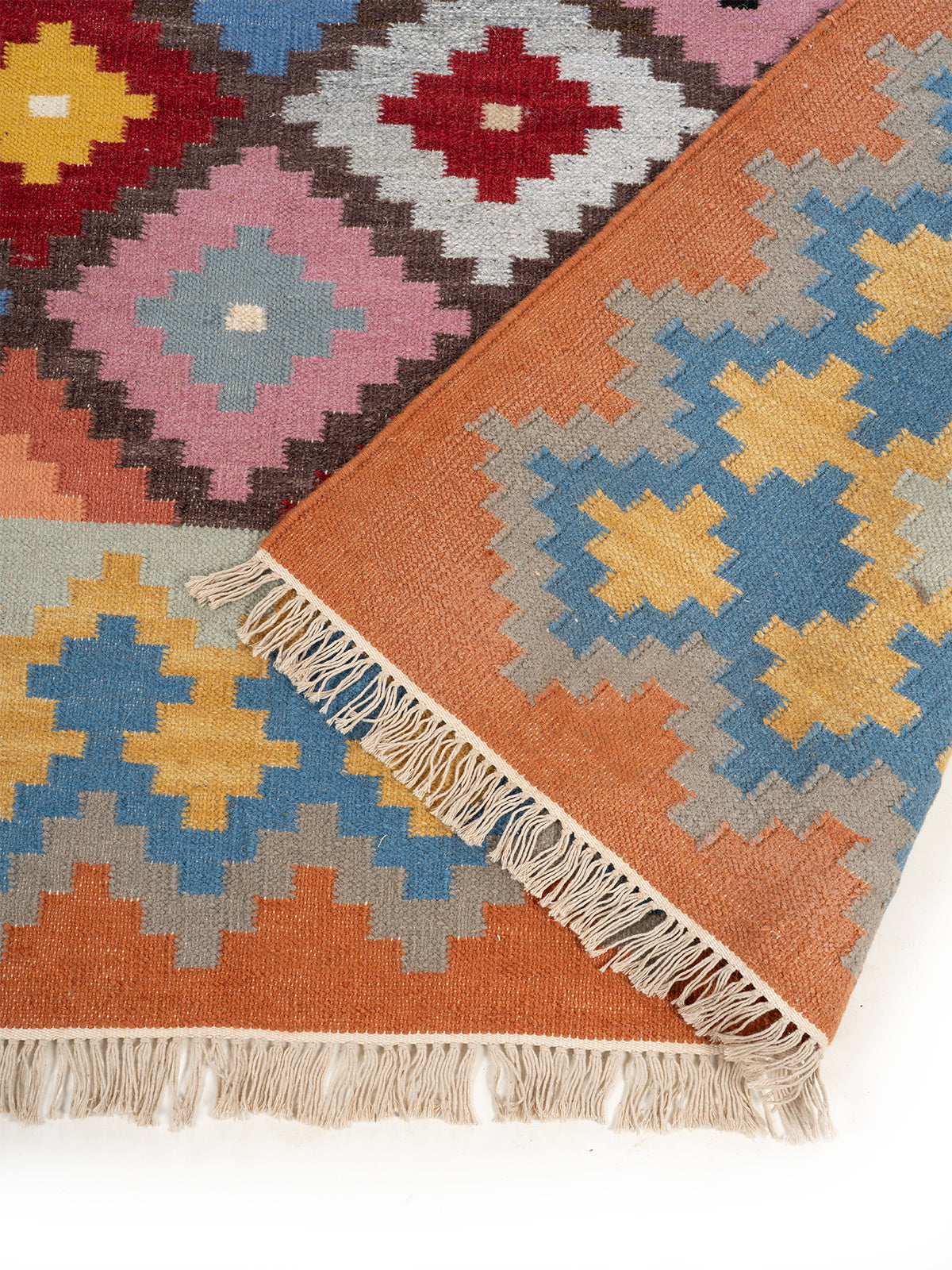 The Moroccan Bazaar Rug detail of the traditional motif in wool