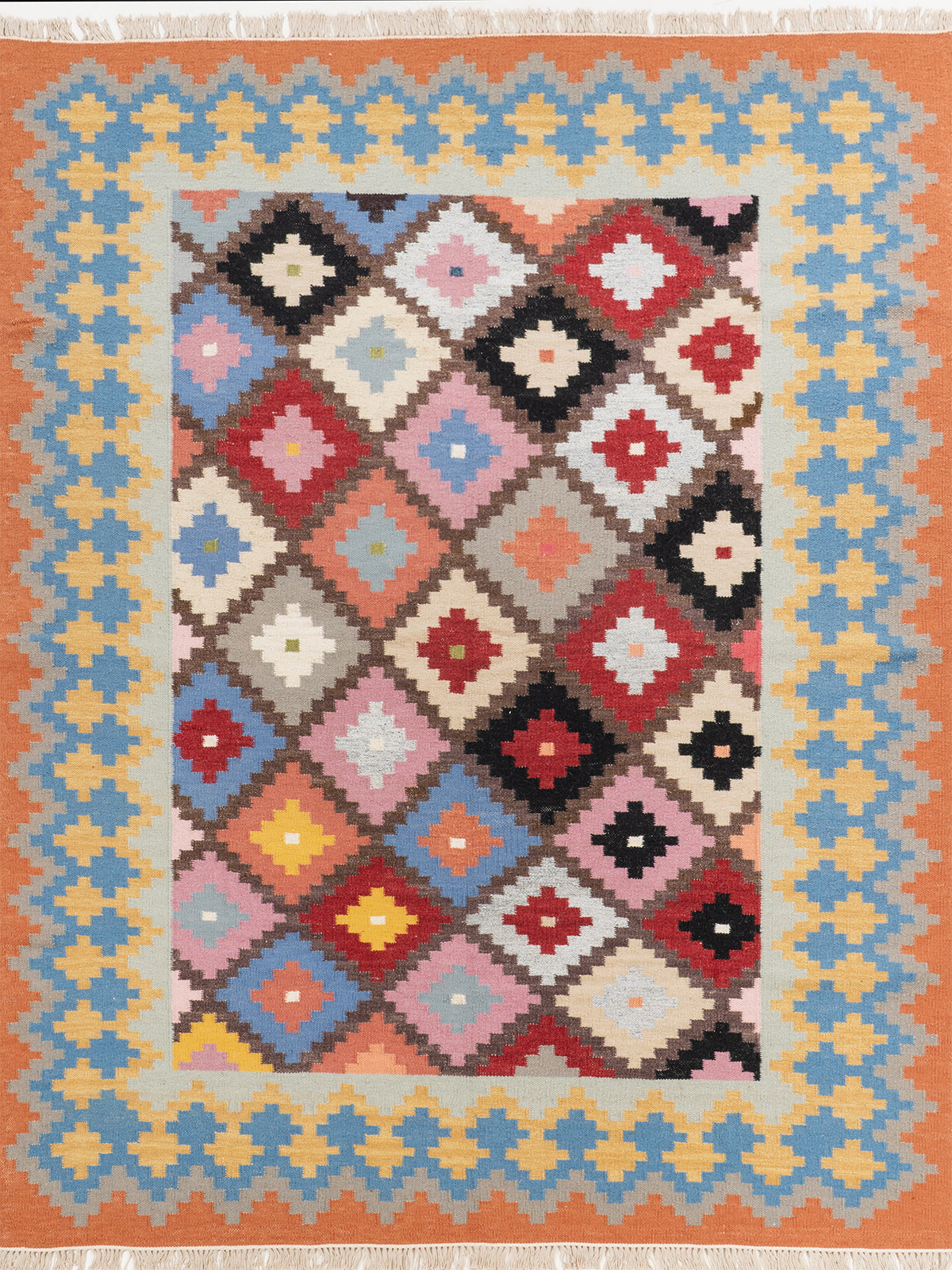 The Moroccan Bazaar Rug wool rug in multicoloured tones