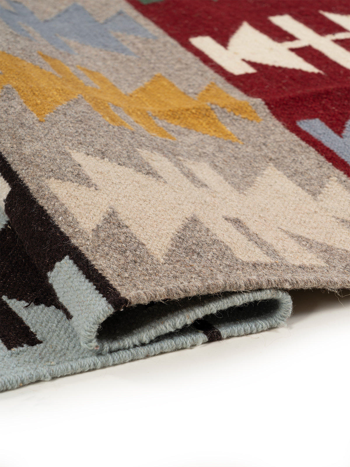 The Mountain Range Rug - additional product view showing the wool rug