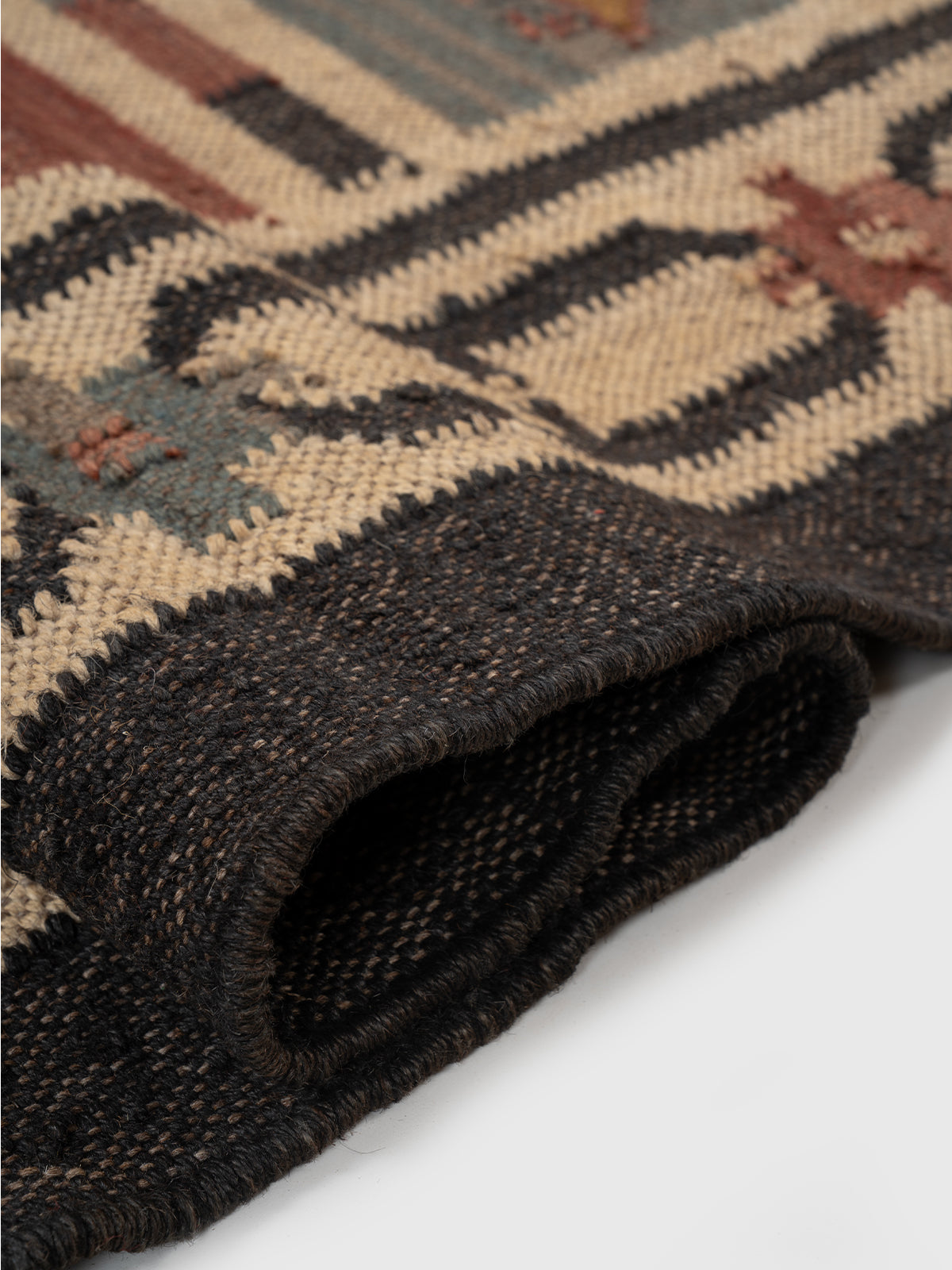 The Mythic Panels Runner - wool runner laid in a hallway view