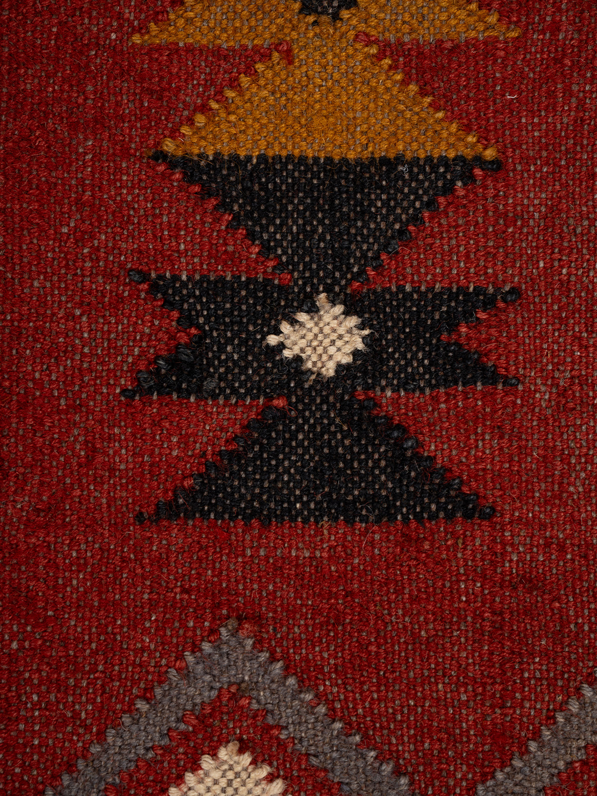 The Nomadic Star Kilim - additional product view showing the wool rug