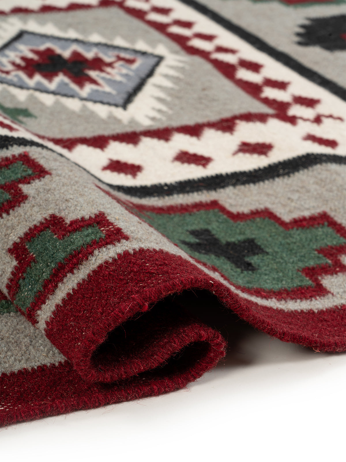 The Rustic Medallion Rug - additional product view showing the wool rug