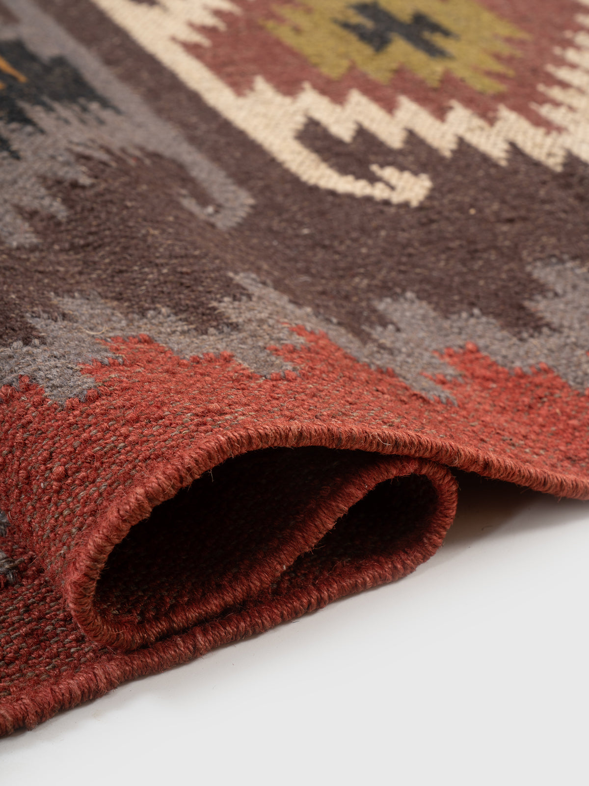 The Rustic Ridge Runner - wool runner laid in a hallway view